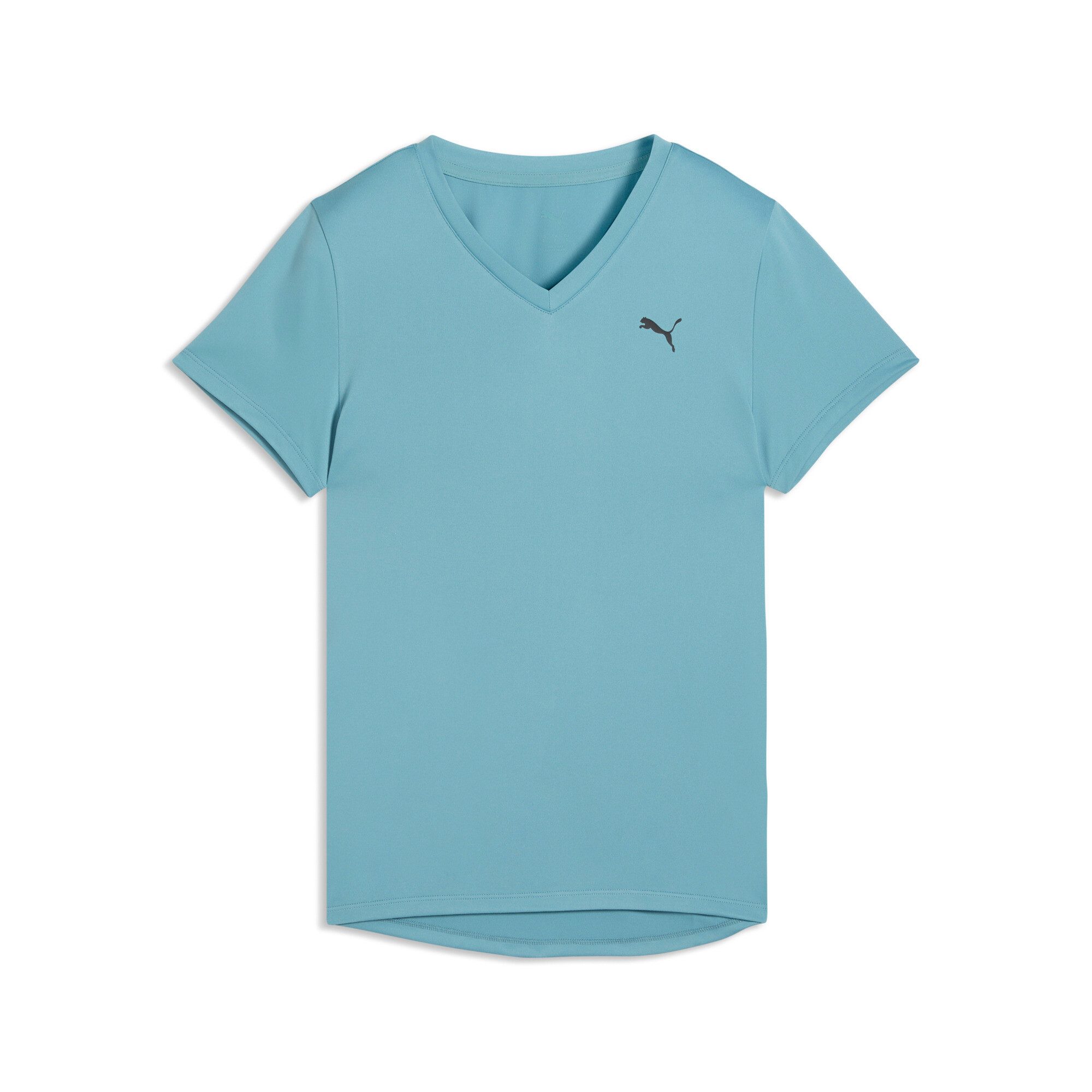 PUMA Trainingsshirt W TAD ESSENTIAL VNECK TEE Kurzarmshirt, mit V-Ausschnitt, für Sportmode