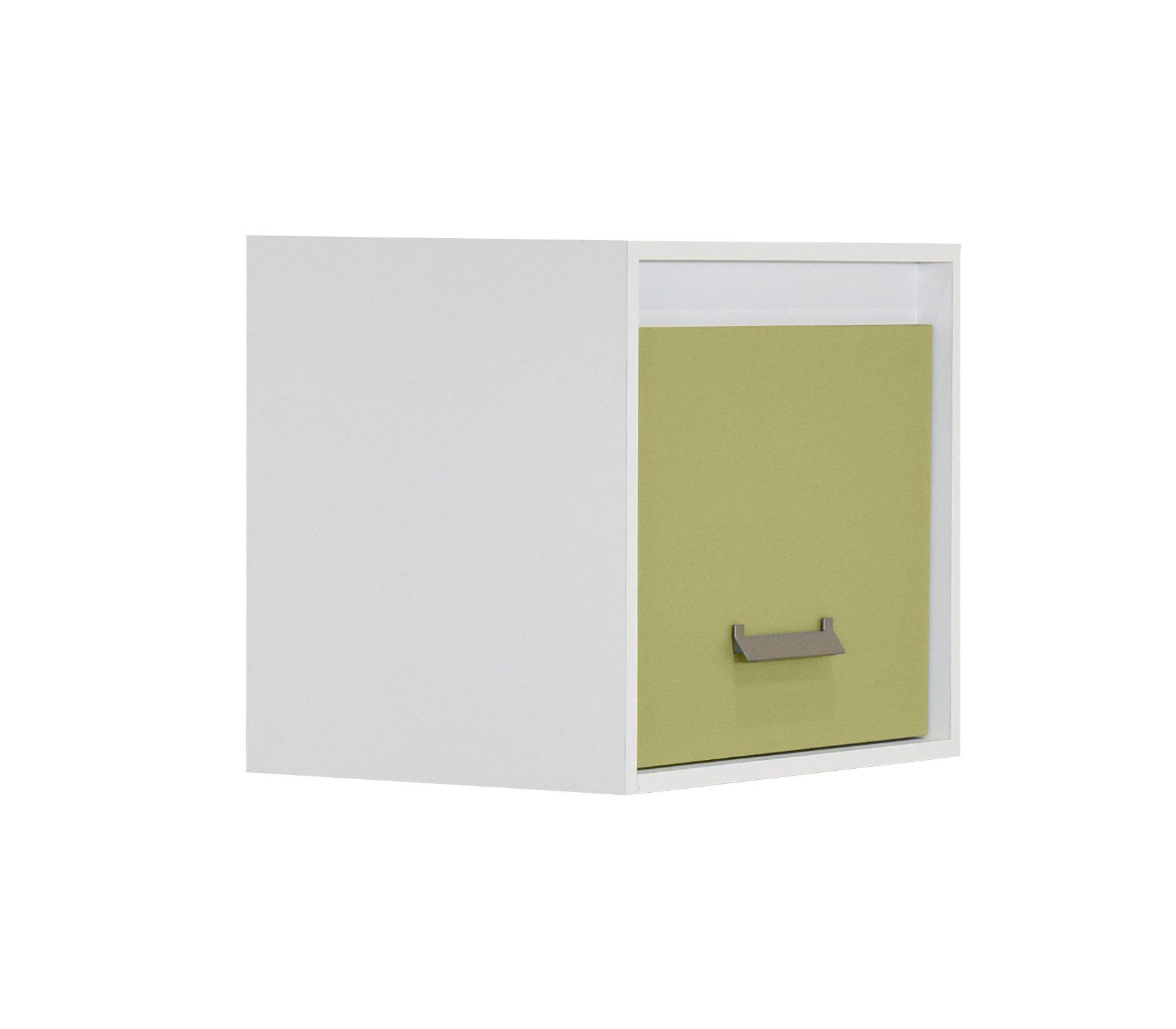 HYPE Rooms Raumteiler Hängeschrank KINDER 60x42x50 weiß/grün, mit 1 Einlegeboden und 1 Tür weiß/grün | weiß/grün | Raumteiler-Regale