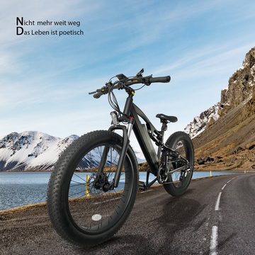 Superfy E-Bike 26 Zoll Elektrofahrrad E-Bike, 48V 17.5Ah Lithium Batterie