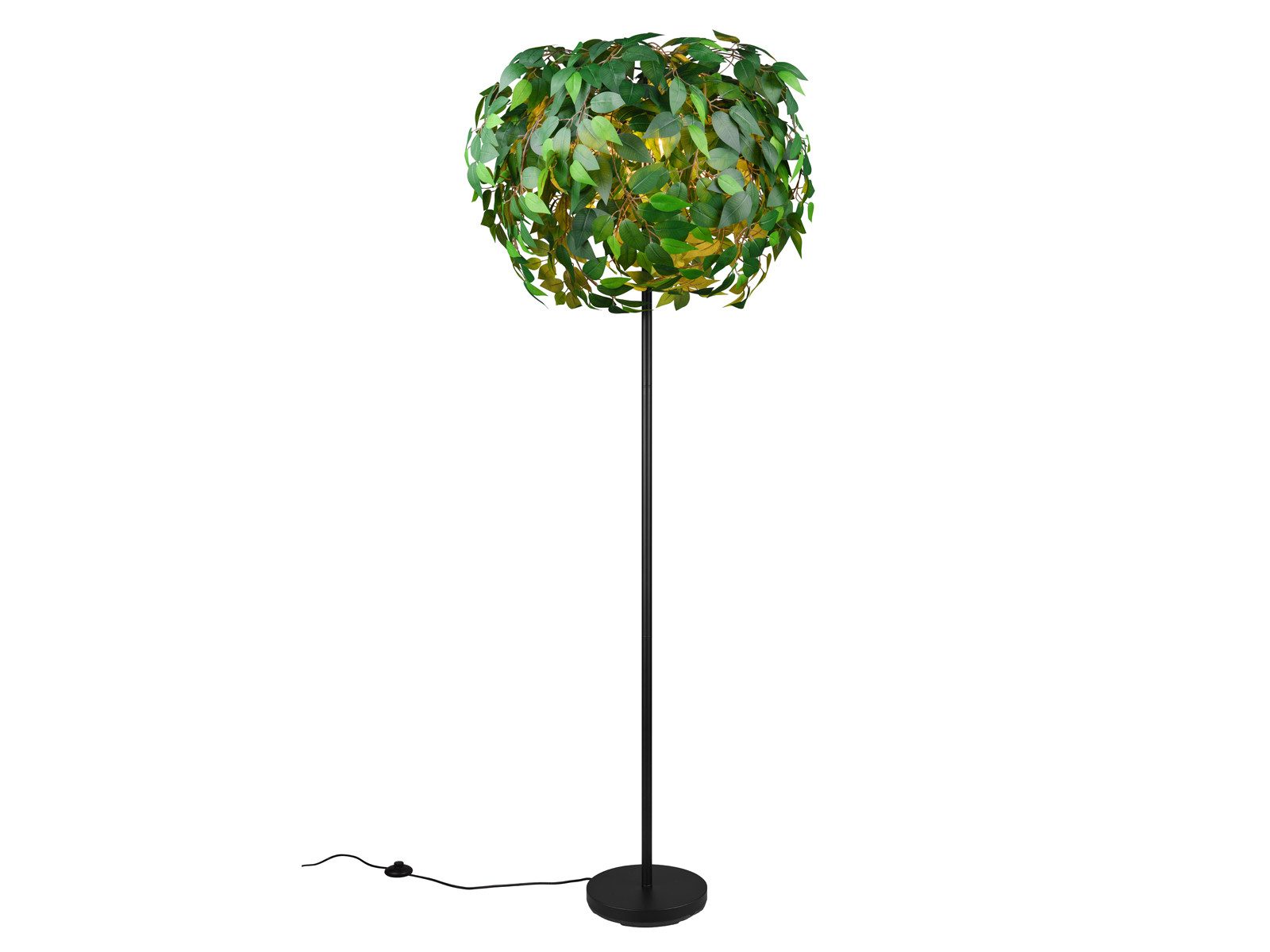 Reality Leuchten LED Stehlampe, Dimmfunktion, LED wechselbar, warmweiß, Große ausgefallen-e Lampenschirm Blatt-lampe stehend Ecke, H: 180cm