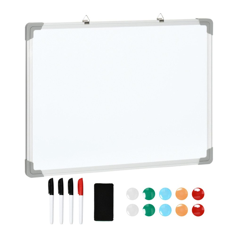 FANNOU Magnettafel Whiteboard Magnetisch, mit 4 Markern, 1 Radiergummi, 10 Magneten, Staffelei & Wandmontag