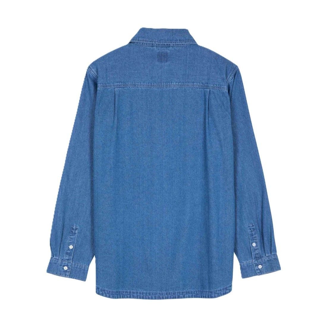 Santa Cruz Jeanshemd – Global Oval Dot Denim Shirt – Langarm Jeanshemd aus Cham