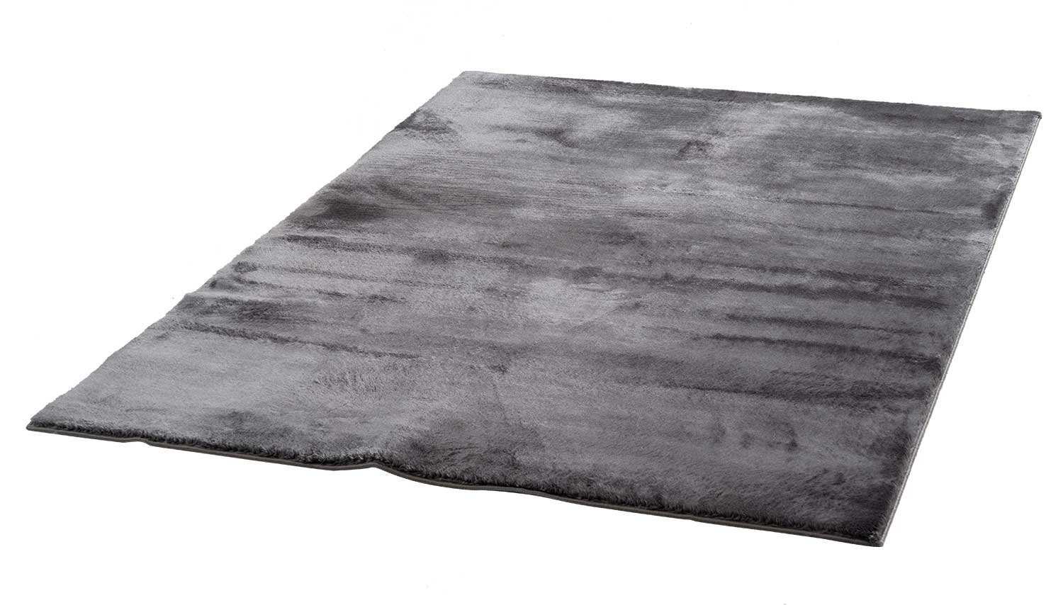 Teppich LOFT, Anthrazit, mm cm, Polyester, 19 Höhe: 230 Uni, rechteckig, 160 x merinos