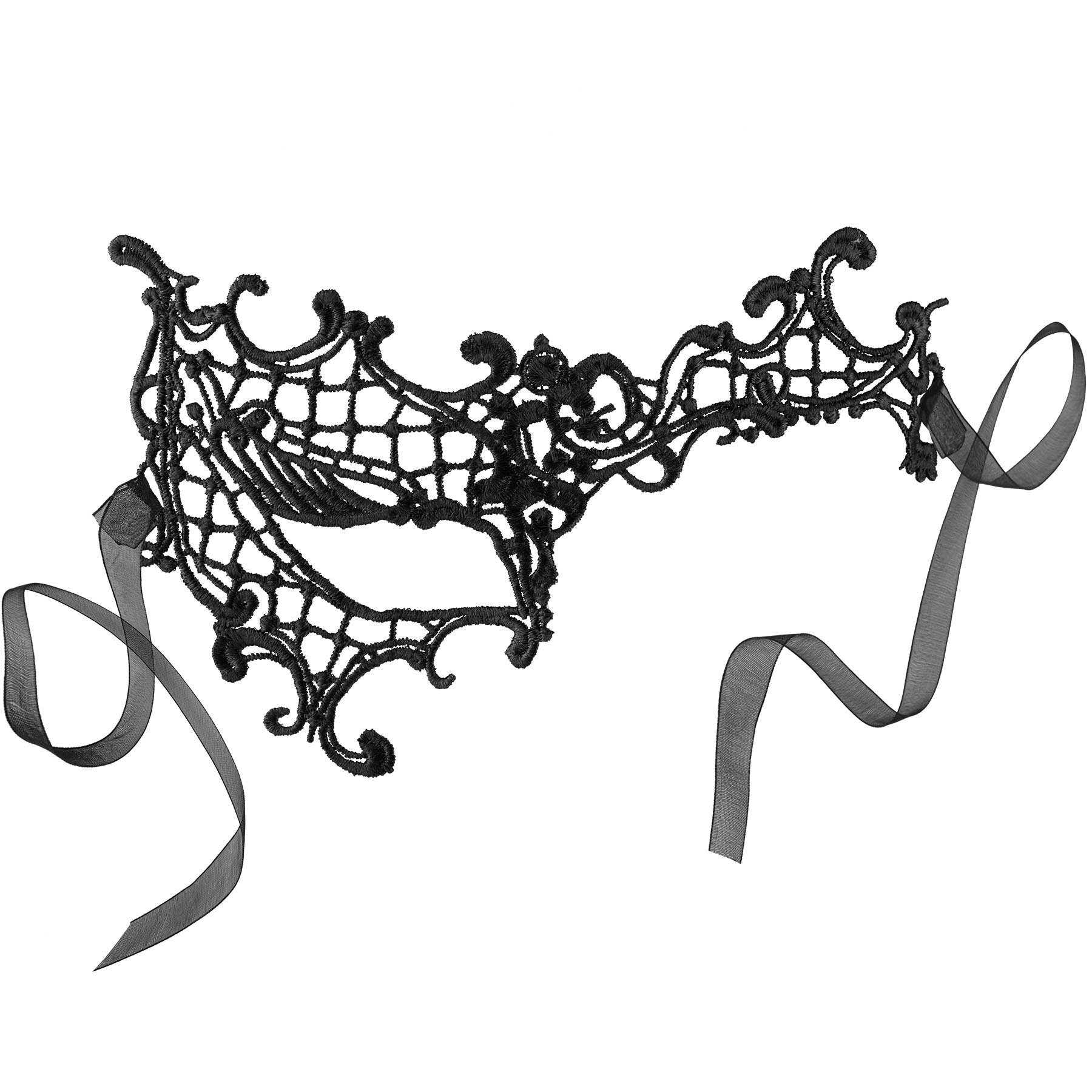 Kostüm Schwarze Spitzenmaske Fantomina