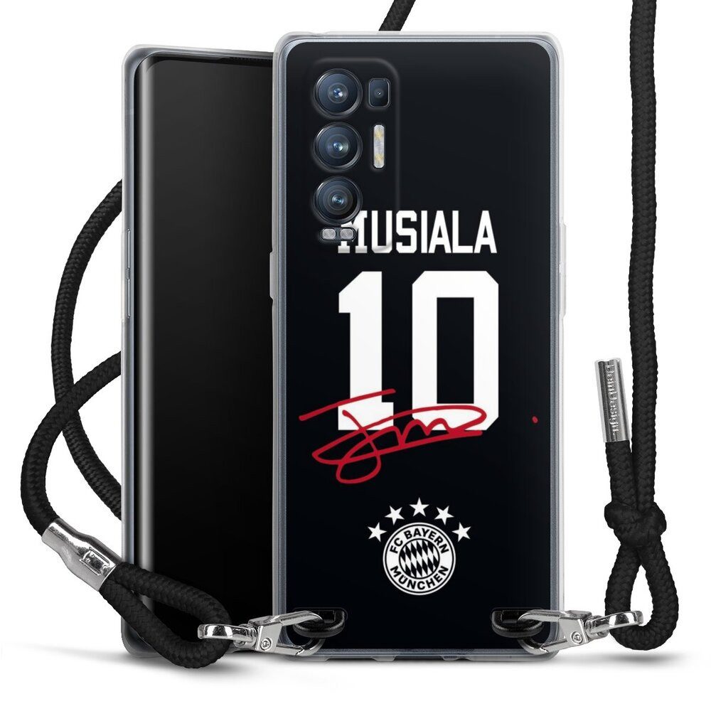 DeinDesign Handyhülle FC Bayern München Jamal Musiala FCB Musiala 10, Oppo Find X3 Neo Handykette Hülle mit Band Case zum Umhängen