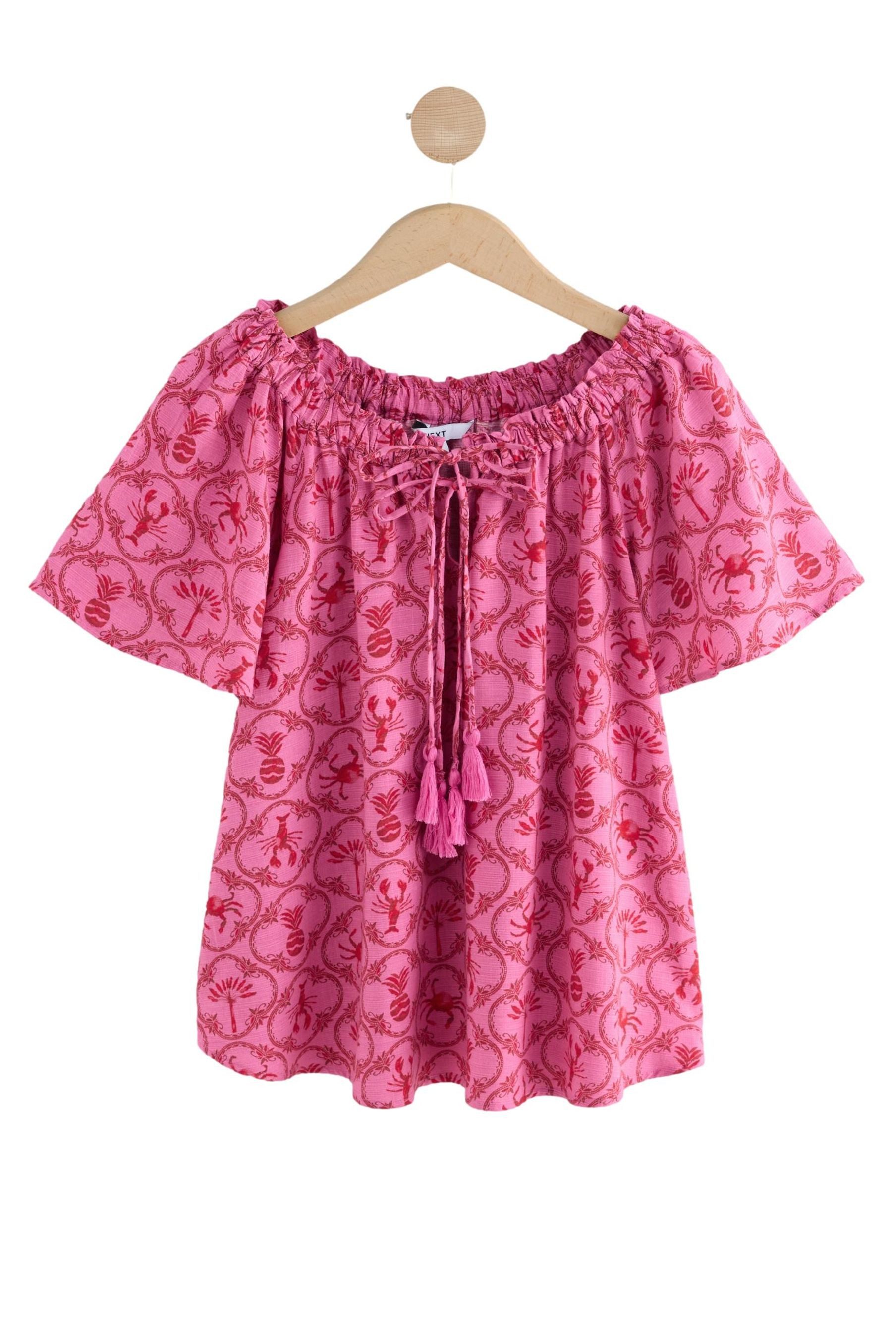 Next Blusenshirt Kurzärmliges Bardot-Oberteil mit Neckholder günstig online kaufen