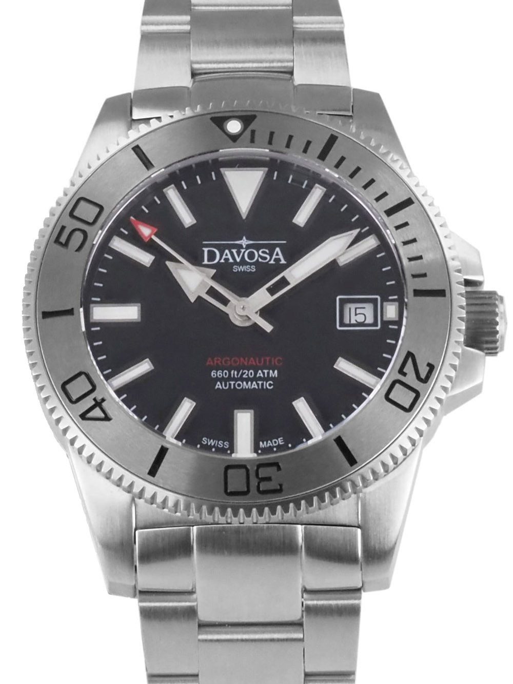 Davosa Schweizer Uhr 39,5 mm Ø Herren Uhr 161.532.20 Automatik Argonautic 39 BS Argonautic 39 BS, schweizer Automatikwerk (DAV 3021)