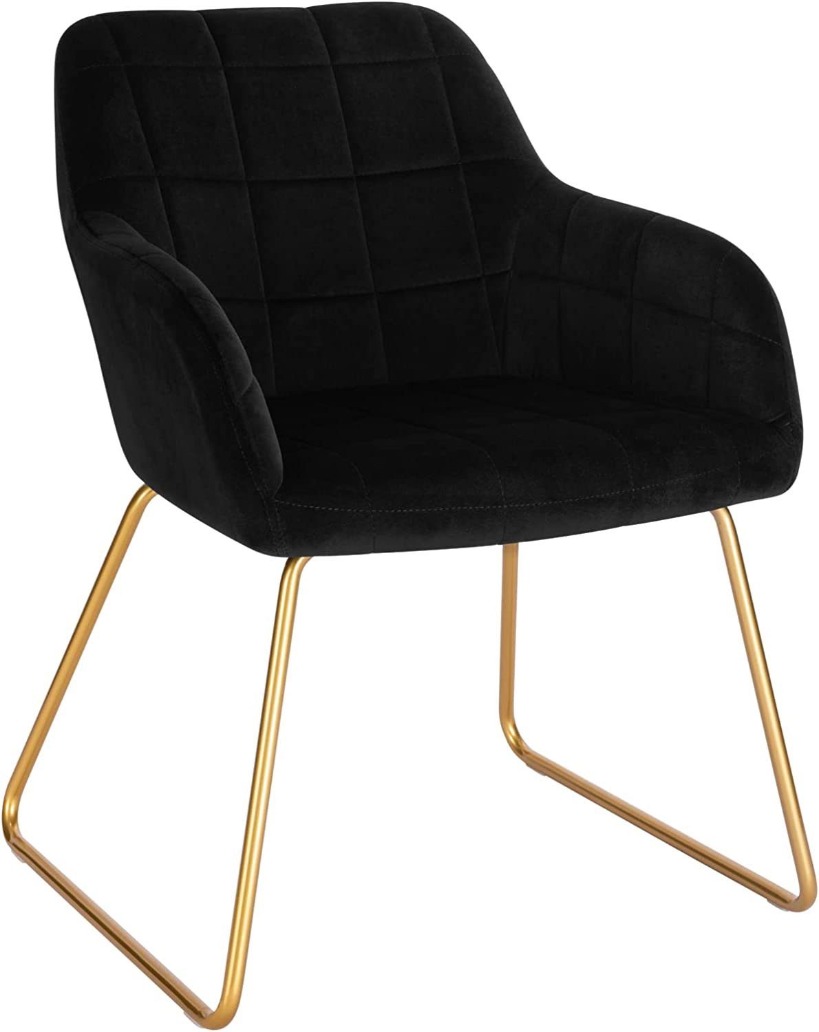 Woltu Esszimmerstuhl (1 St), Sessel, Polsterstuhl Küchenstuhl, max. 120 kg Schwarz | Stühle