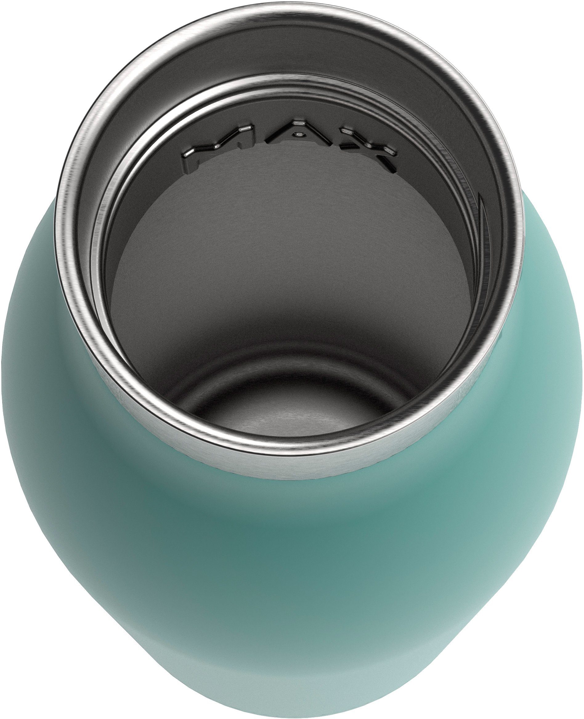 Emsa Trinkflasche Bludrop Color, spülmaschinenfest 12h petrol Quick-Press warm/24h kühl, Edelstahl, Deckel