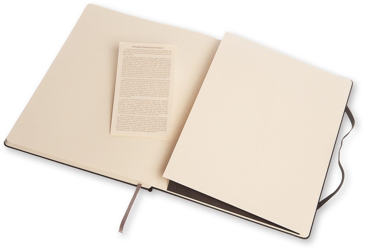 Notizbuch Notizbuch XL 19x25cm liniert Hardcover 96 Blatt schwarz