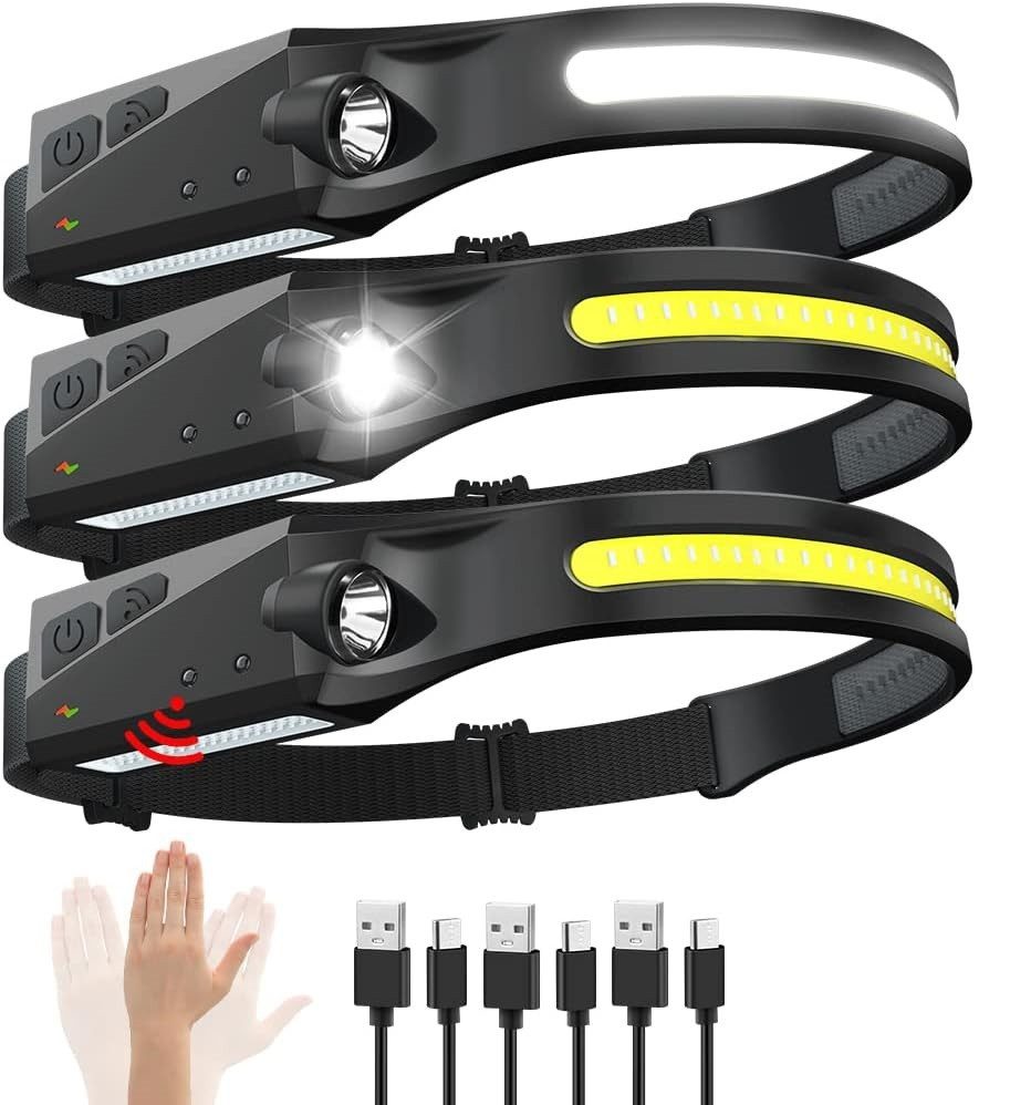 Athlix LED Stirnlampe Stirnlampen LED Sensor aufladbar Akku 5 Modi Taschenl günstig online kaufen