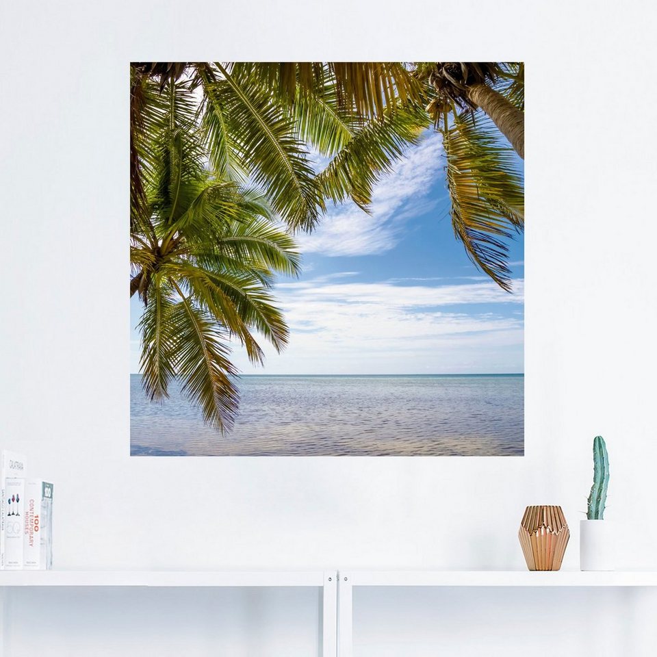 Artland Wandbild Florida Keys Das Meer, Bäume (1 St), als Alubild,  Leinwandbild, Wandaufkleber oder Poster in versch. Größen
