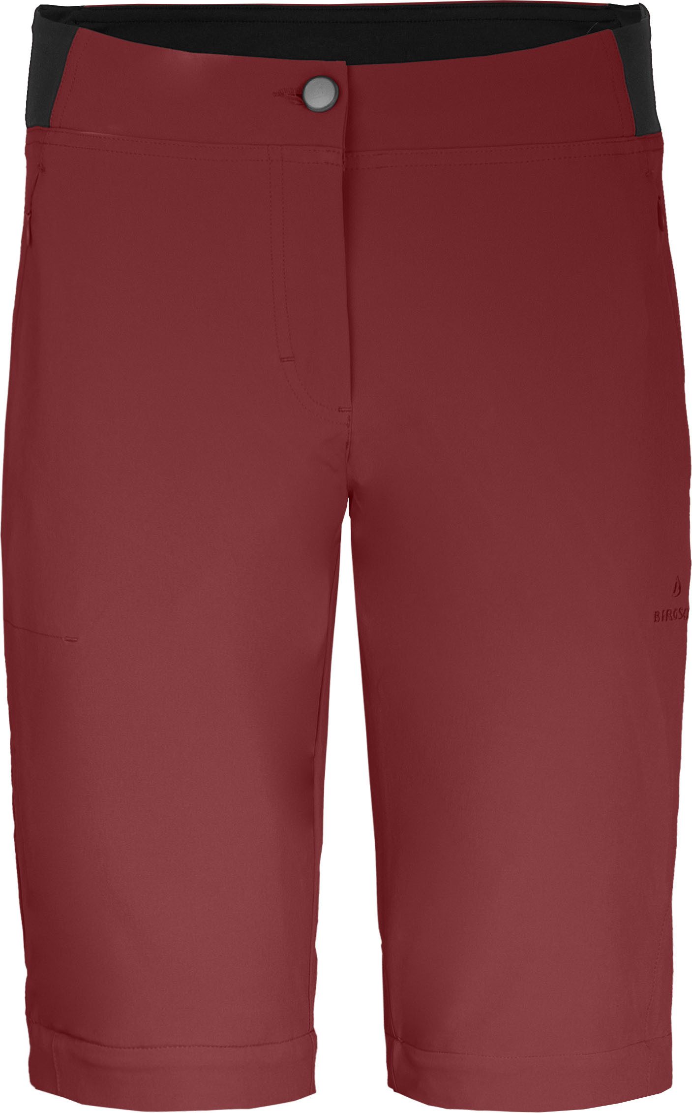 Bergson Outdoorhose AALBORG Vario Zipp-Off (slim) Damen Wanderhose, recycelt, elastisch, sportlich, Normalgrößen, rot b