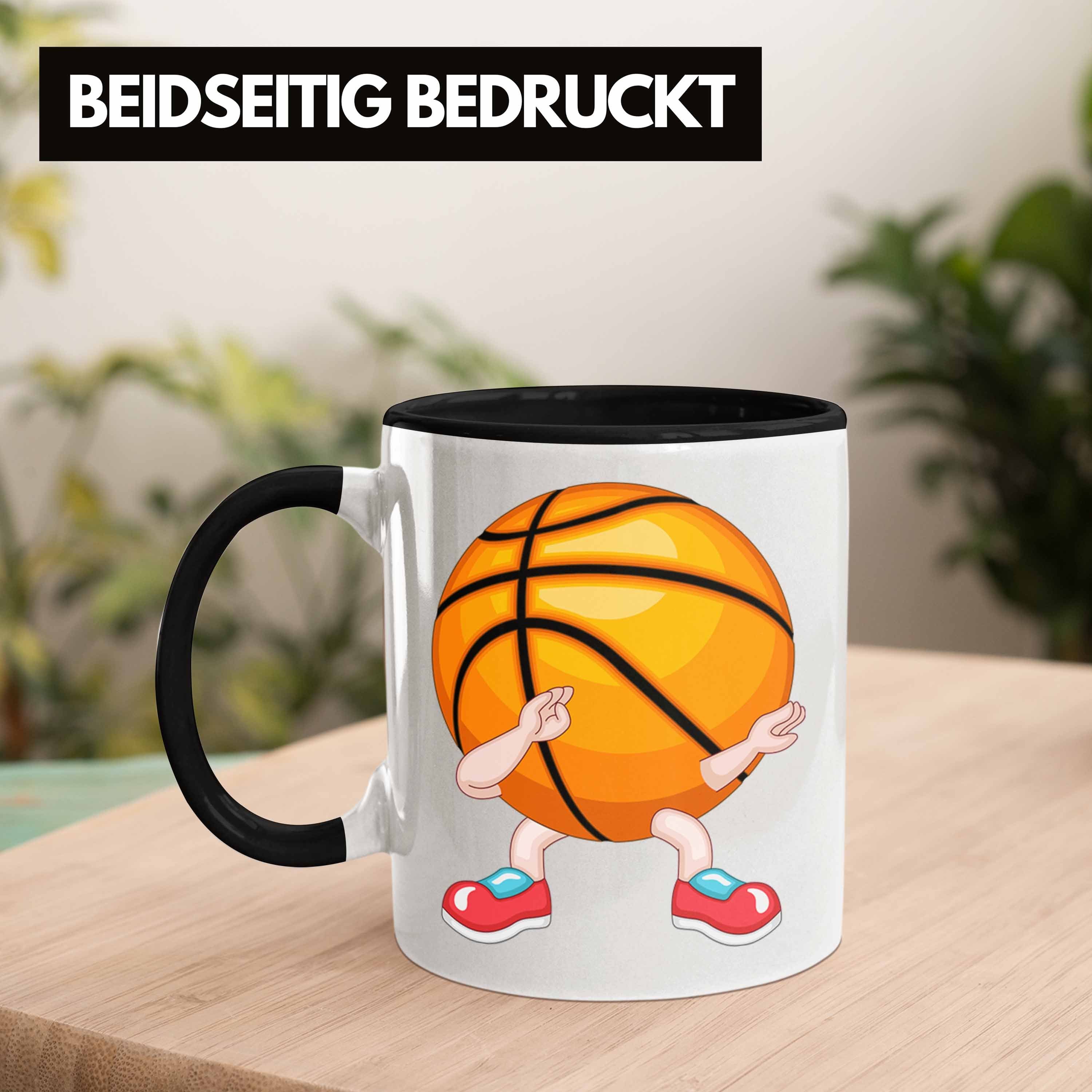Trendation Tasse Lustige Basketball Tasse Geschenk Spieler Schwarz Trainer für Coach Basketball