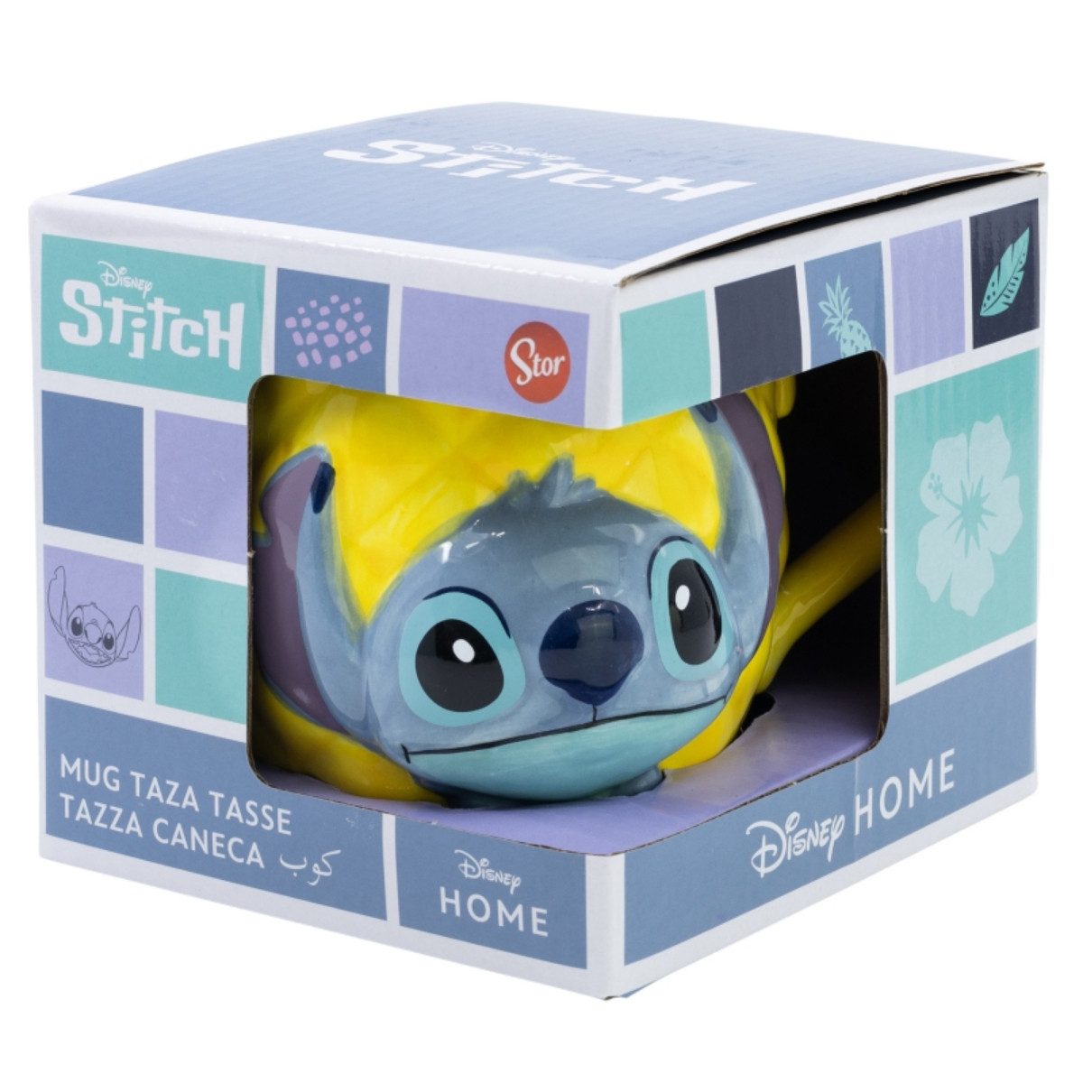 Lilo & Stitch Tasse 3D Tasse 415 ml Keramikbecher in Geschenkbox mit Charakterdesign, 1-tlg.