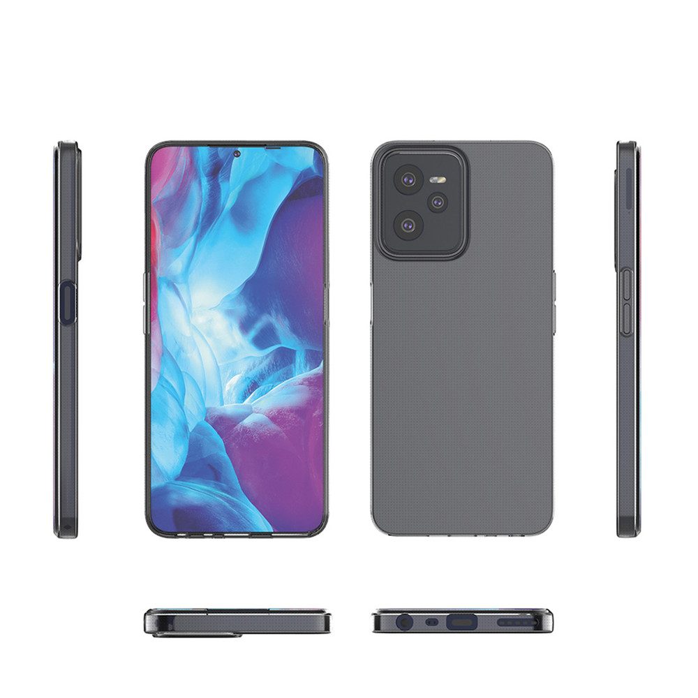 Hurtel Handyhülle Schutzhülle Silikonhülle Rückschale 6,6 Zoll, ultradünn 0,5 mm, erhöhte Kanten, Strukturbeschichtung
