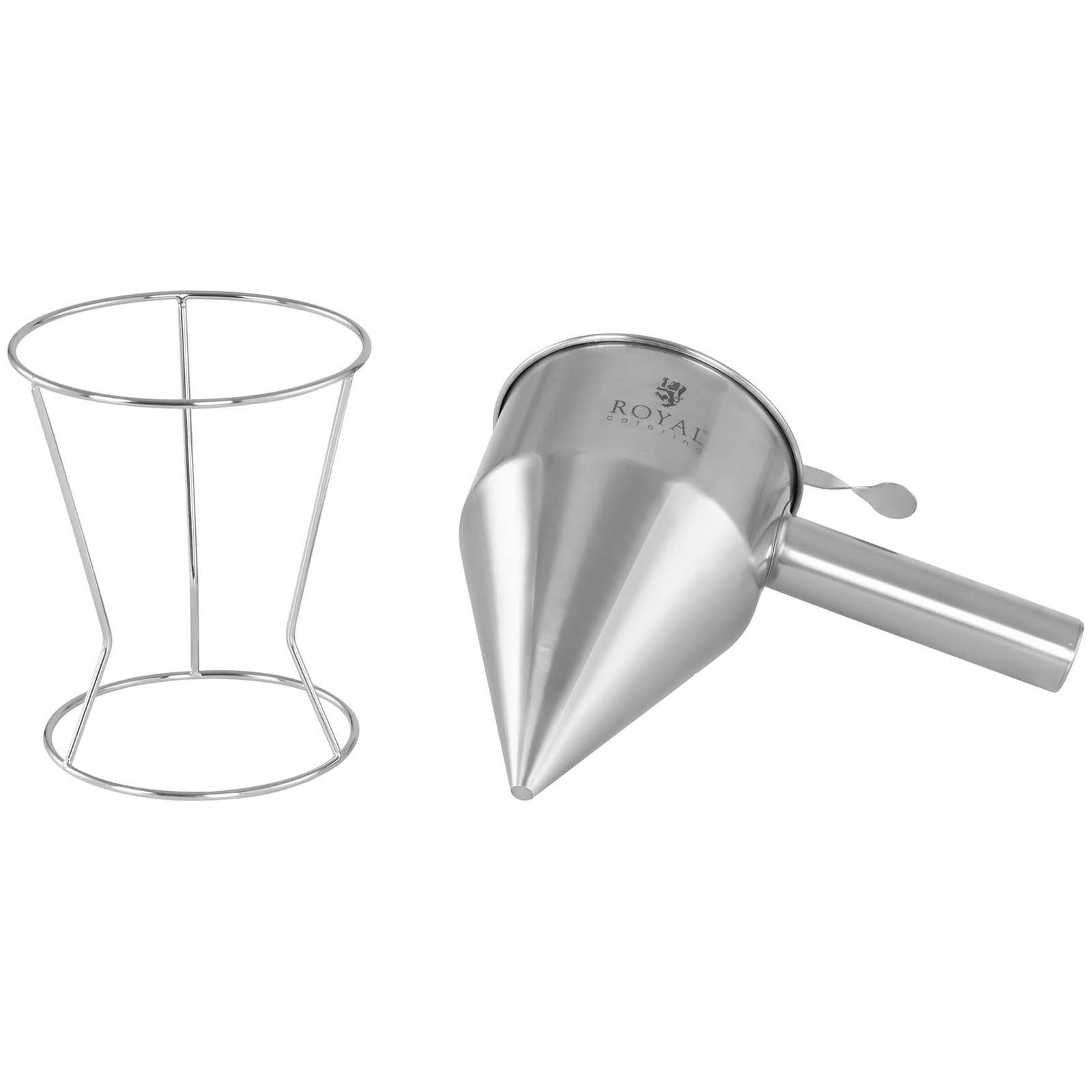 Royal Catering Trichter Fülltrichter 1,2 l Gebäckfüller 8 mm Likörtrichter Edelstahl Gastro – Bild 4 von 5