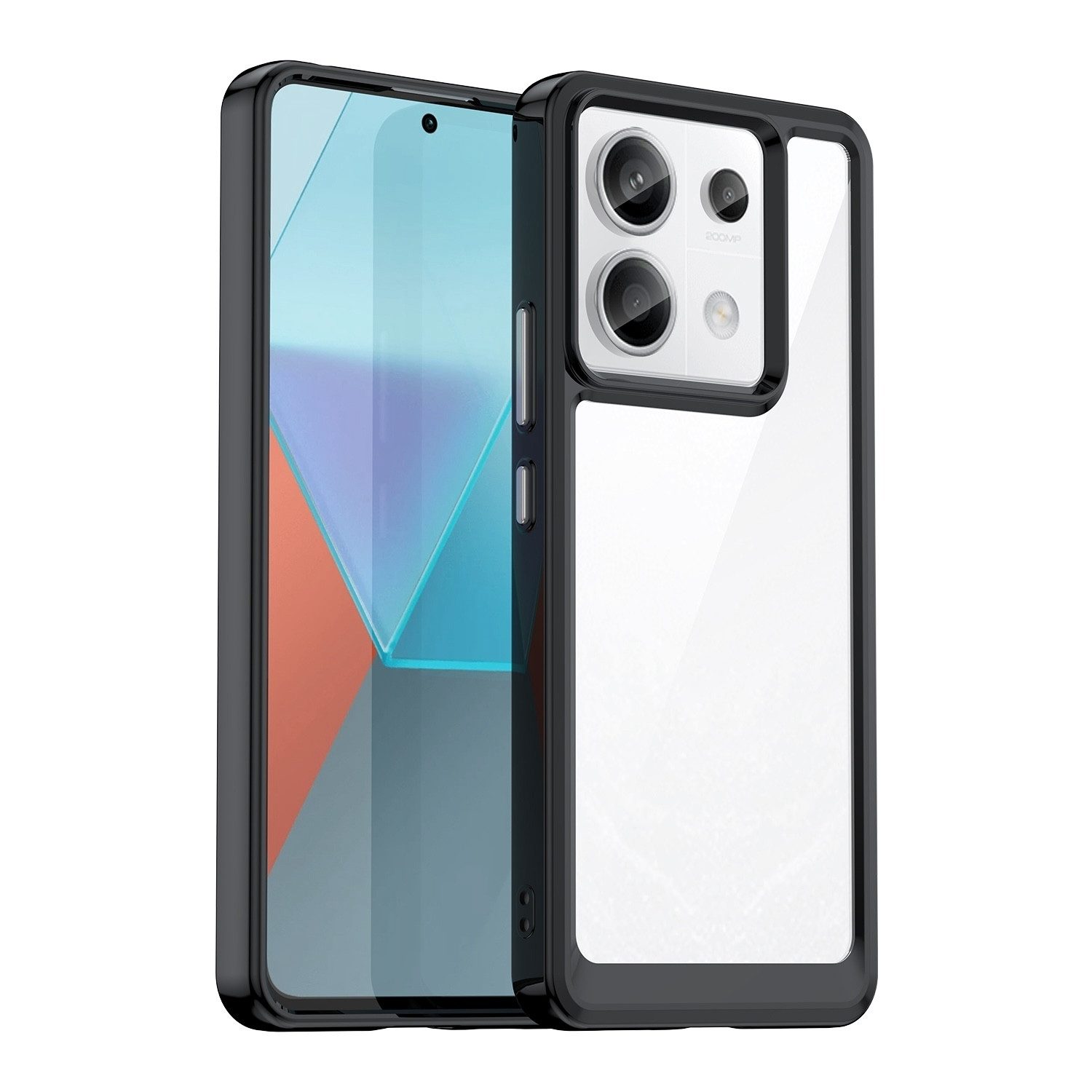 Wigento Handyhülle Für Xiaomi Redmi Note 13 Pro Plus TPU Handy Hülle Case Cover Schwarz