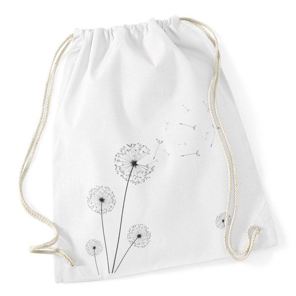 Autiga Turnbeutel Turnbeutel Pusteblume Blume Hipster Beutel Tasche Jutebeutel