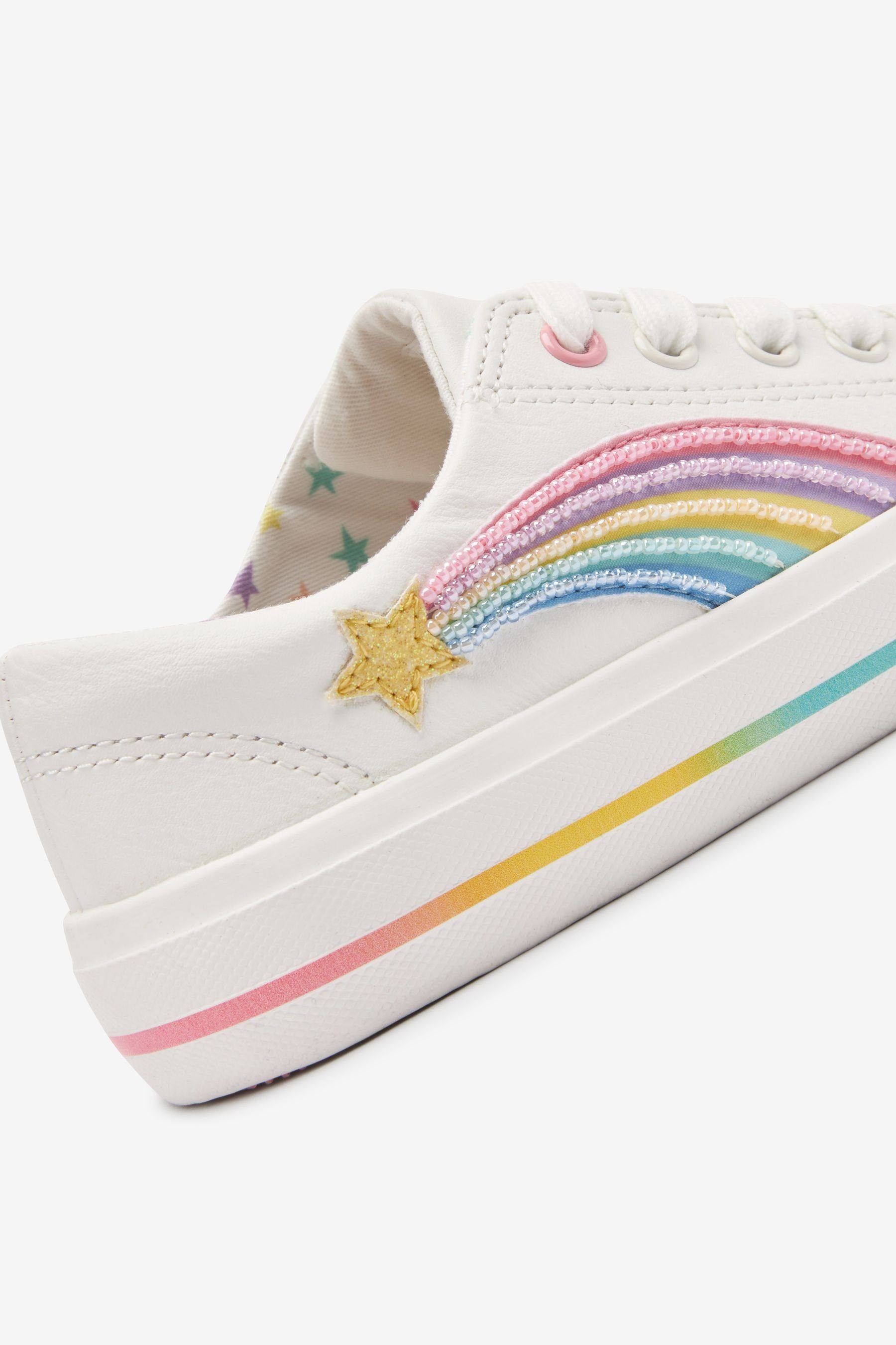 White Rainbow Schnürsneaker Embellished Next Sneaker (1-tlg)