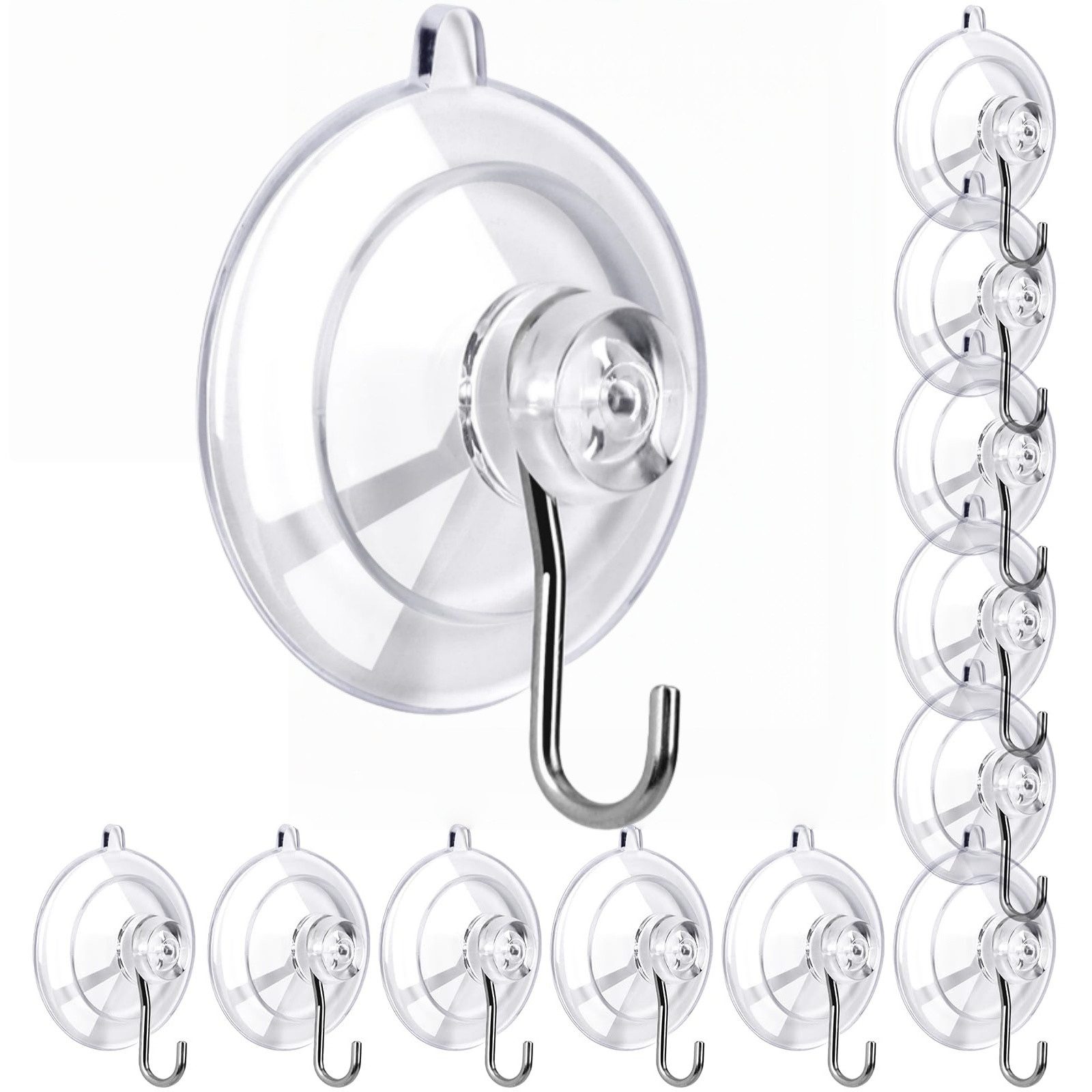 FOUORTUNATE-BEE Gardinenhaken Saugnapf Haken 12er Set – Edelstahlhaken ohne günstig online kaufen