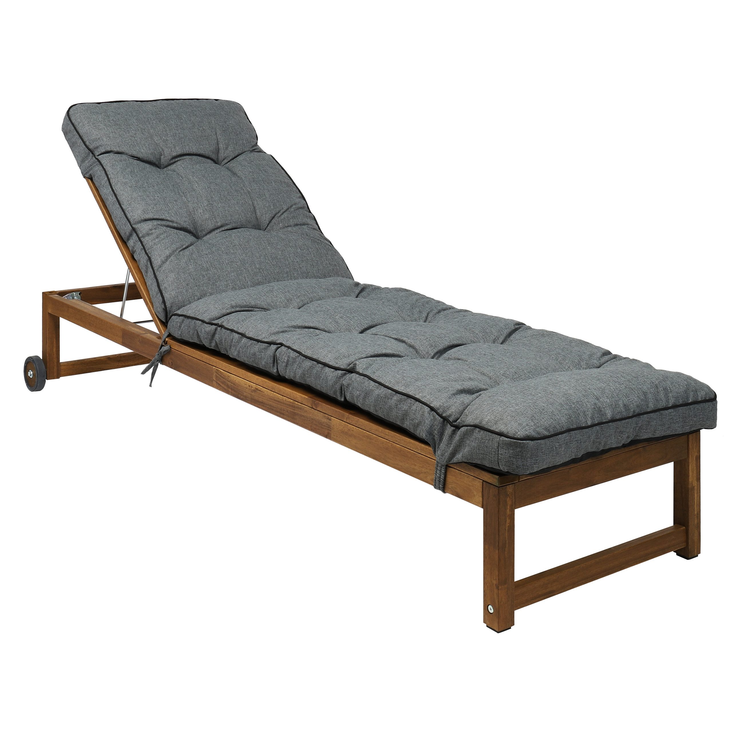 Bjird Liegenauflage Auflage für Gartenliege Hugo 201x55x8 cm, Подушечки für Deckchair, Polsterauflage für Sonnenliege - gesteppt