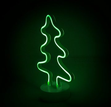 Bubble-Store Weihnachtsfigur Weihnachtsbeleuchtung LED Tanne (Weihnachtsdeko 100 neon grün leuchtenden Mikro-LEDs)
