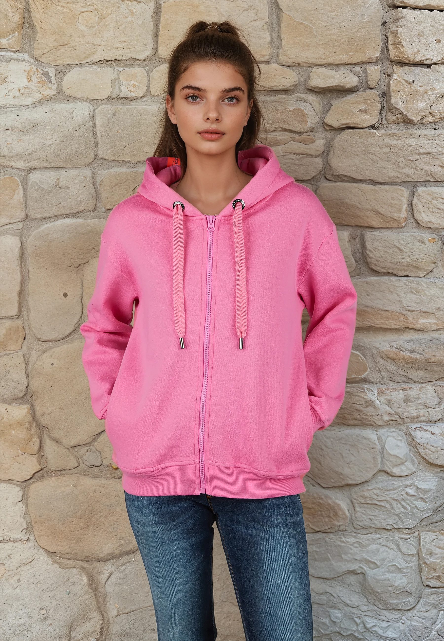 salzhaut Sweatjacke TOPE Damen Relaxed-Fit weiche, bequeme Sweatjacke, Hoodiejacke, Indoorjacke zum Verlieben!