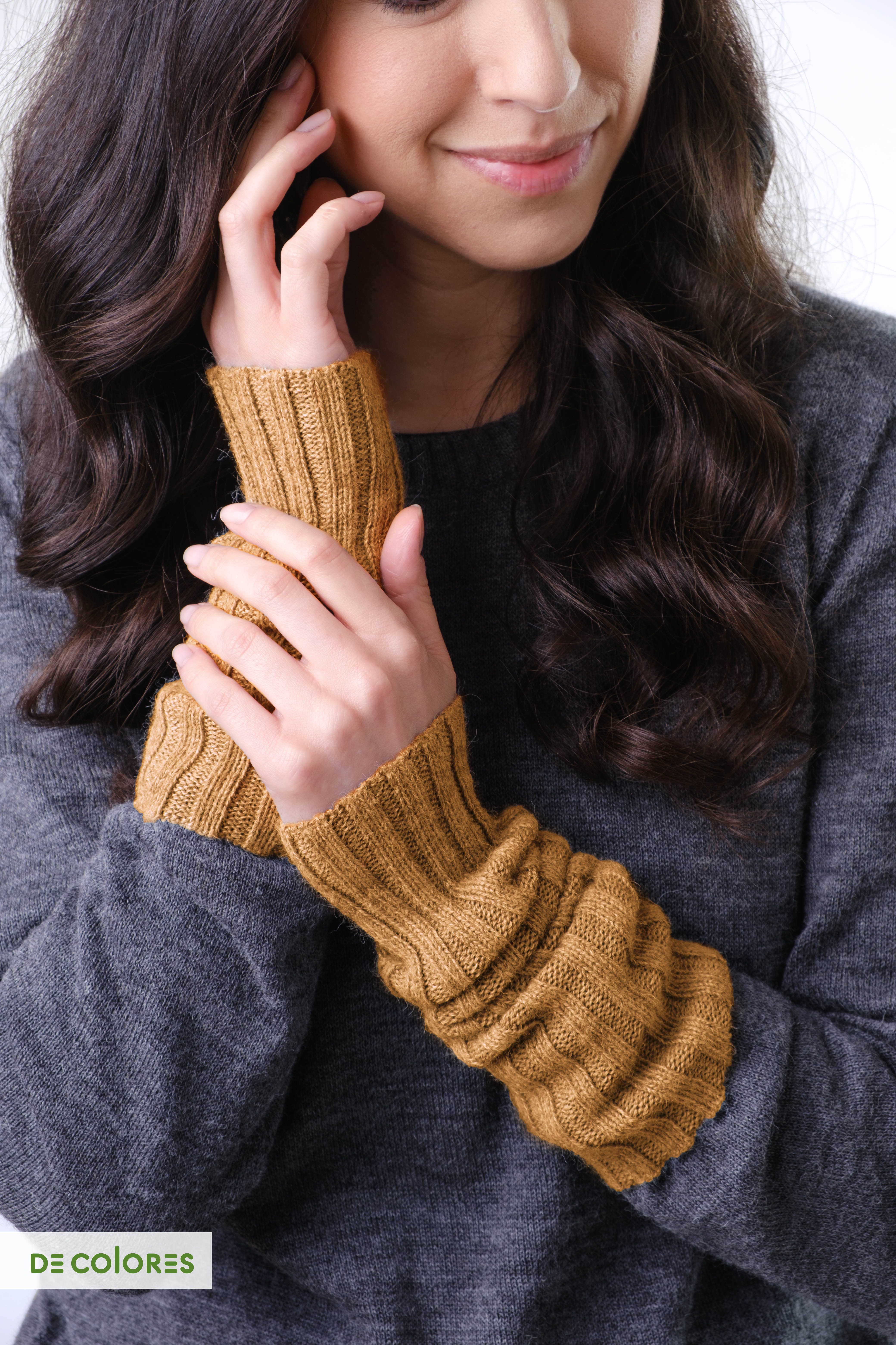 De Colores Защитные манжеты, Pulswärmer aus Baby-Alpakawolle