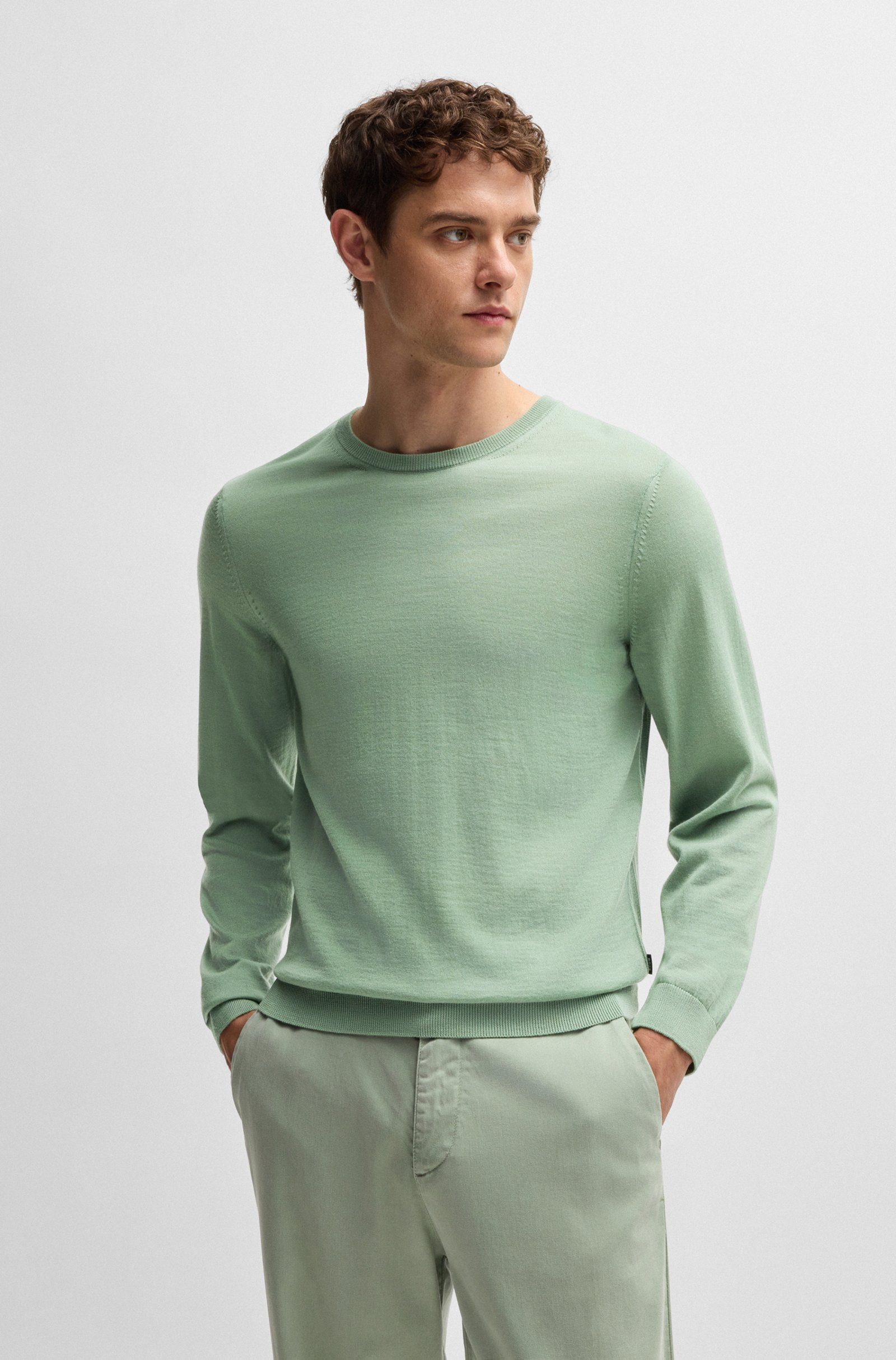 BOSS Strickpullover Leno-P (1-tlg)