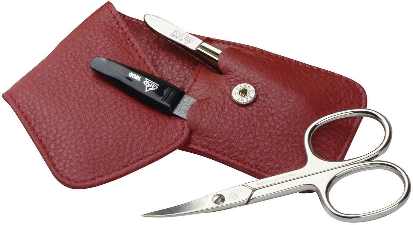 ERBE Maniküre-Etui Siena, 3 tlg., Hochwertiges Lederetui mit präzisen ERBE Solingen-Werkzeugen.