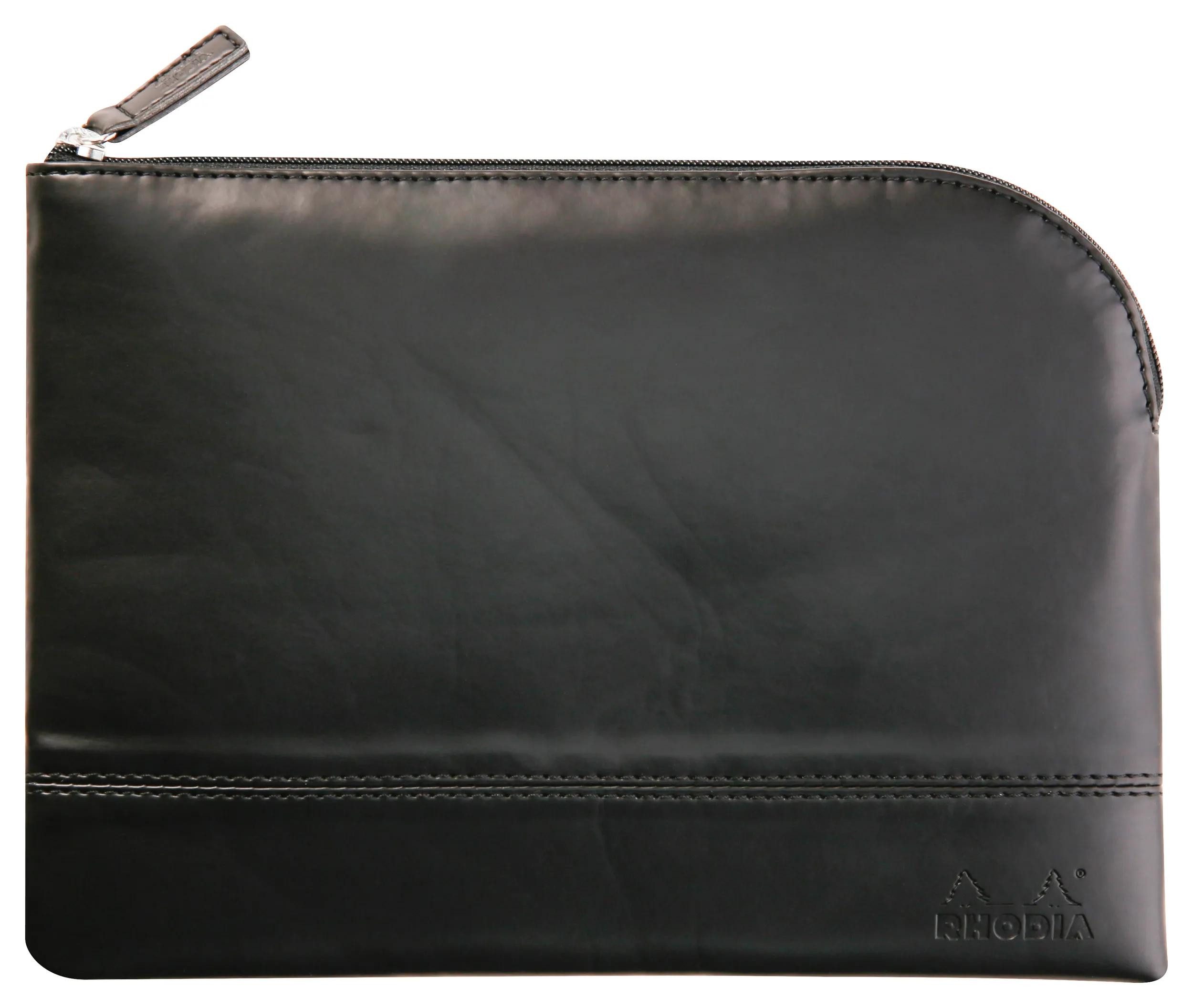 EXACOMPTA Organizer Etui aus Kunstleder Reißverschluss, 16x22 cm Schwarz 116623C, Rhodia, Blöcke, Hefte und Notizbücher
