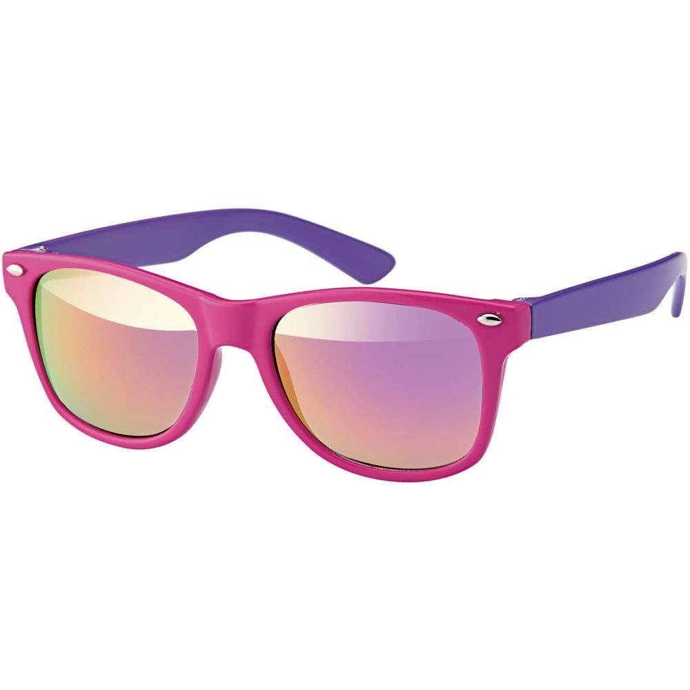 BEZLIT Eyewear Wayfarer Kinder Sonnenbrille Jungen Mädchen (1-St) mit schwarzen Linsen Lila/Pink