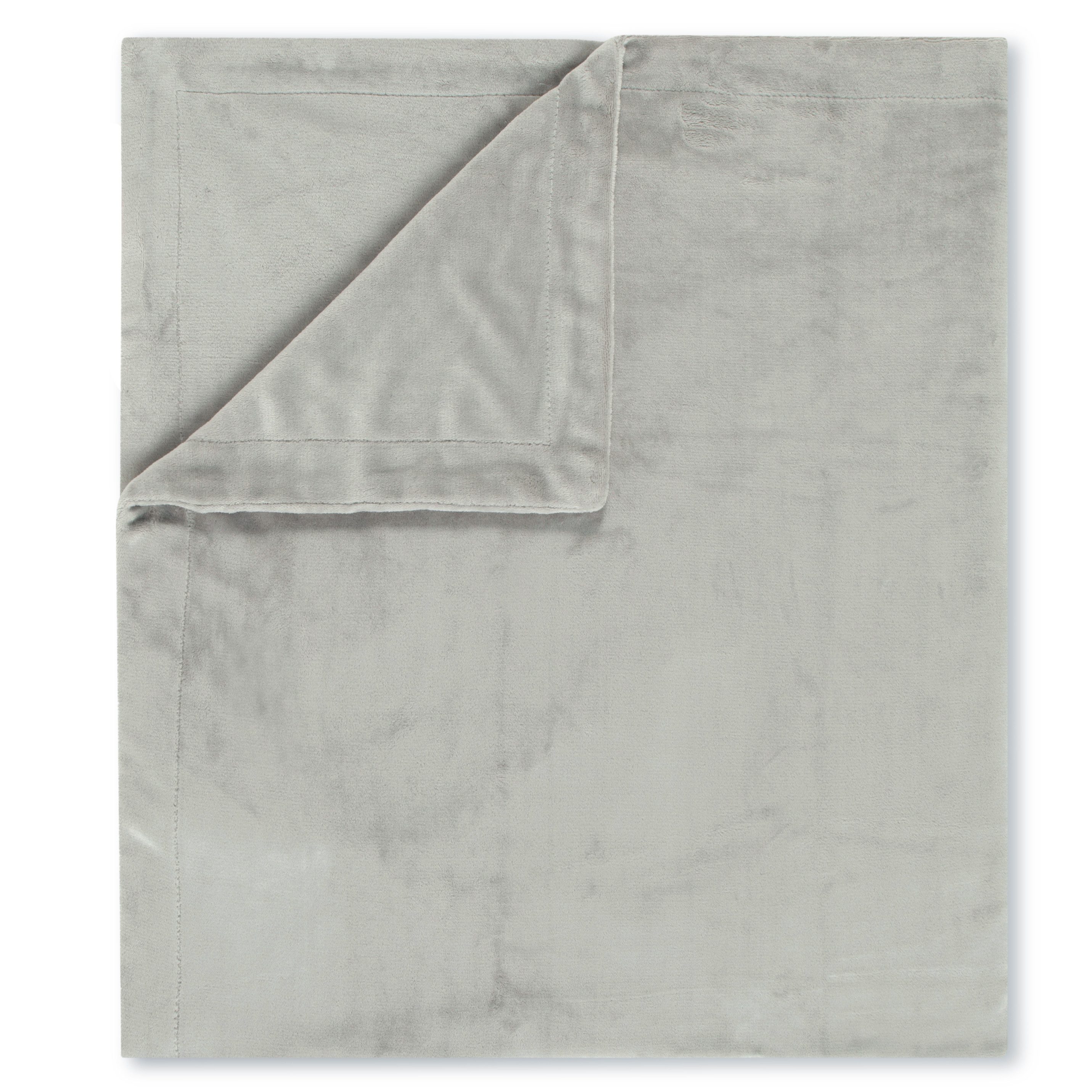 Plaid Uni, hip, Super Weich, Kuscheldecke, Wohndecke, 160x180 cm, Unifarben Dunkelblau