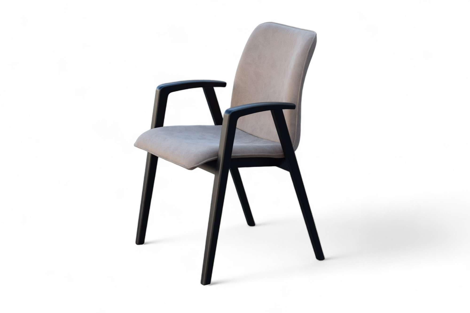 OTTO home Armlehnstuhl Loreen Esszimmerstuhl, Polsterstuhl, Wohnstuhl, Essstuhl mit Armlehnen (Set, 2 St), Massivholzgestell und Armlehnen, stilvoll, bequem, Designstuhl