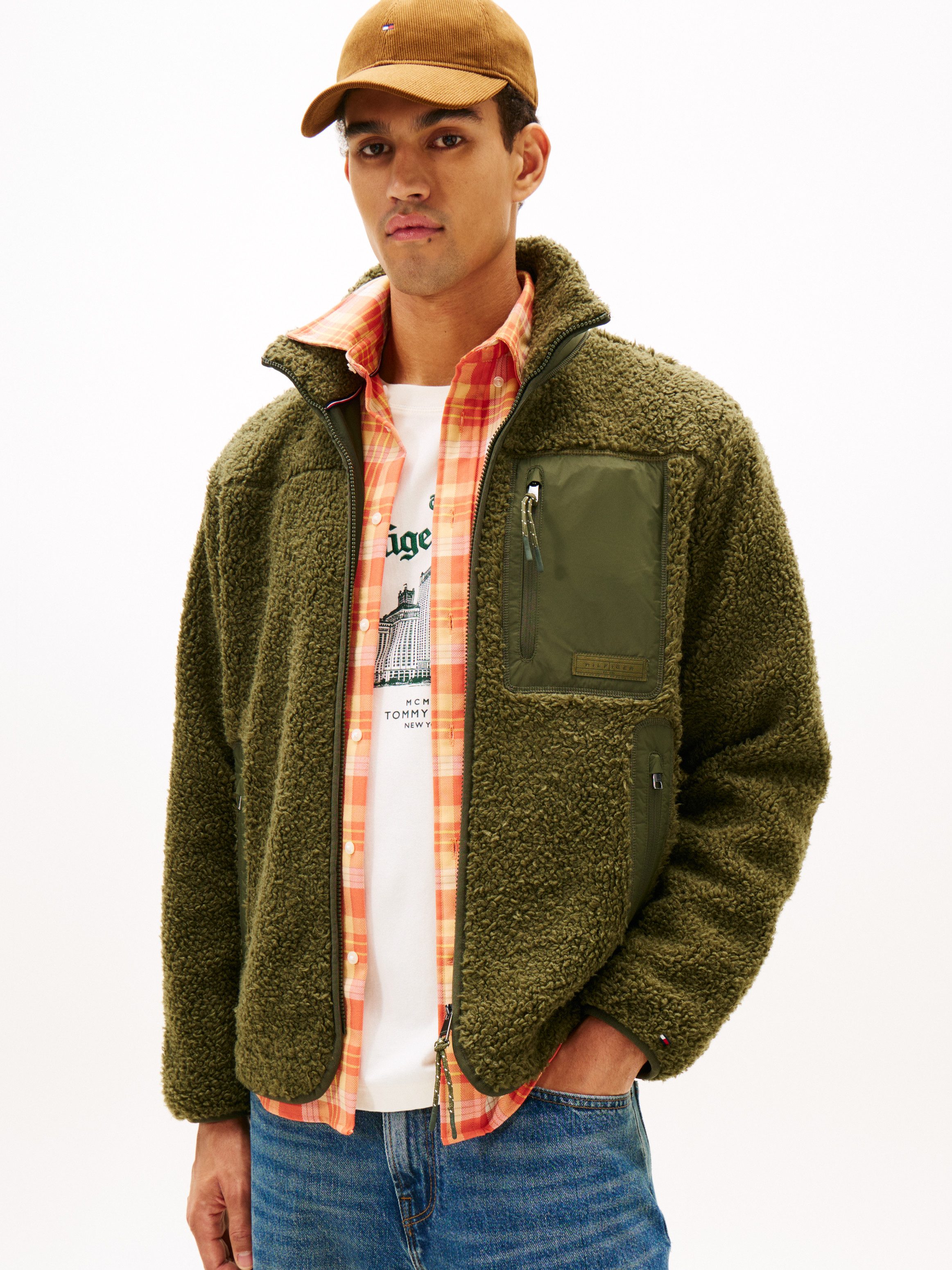 Tommy Hilfiger Sweatjacke TEDDY FLEECE ZIP THROUGH Übergangsjacke Herbstjac günstig online kaufen