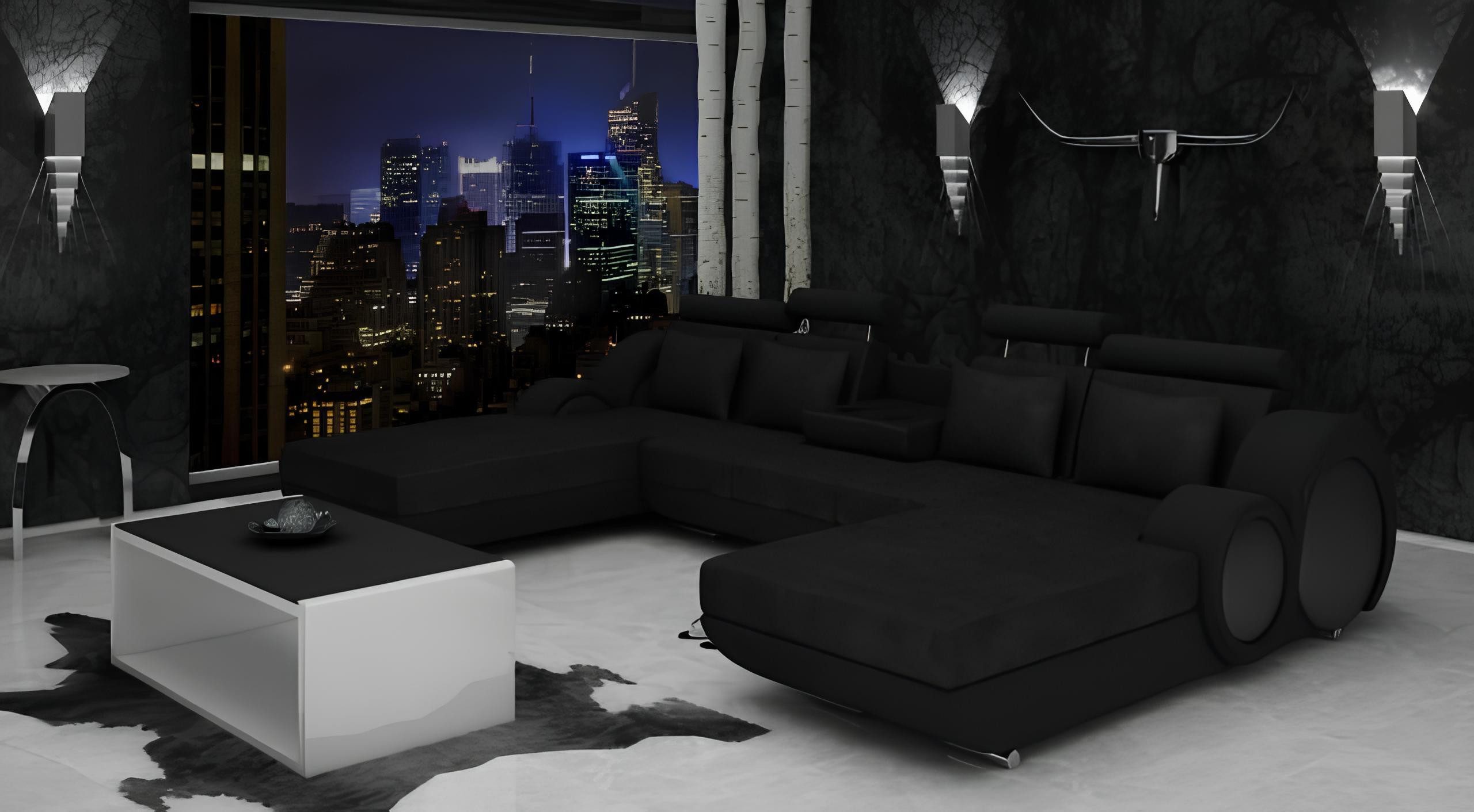 Xlmoebel Wohnlandschaft Stoffsofa in U-Form mit USB-Anschluss Ecksofa Designersofa Set mit 2, Hergestellt in Europa