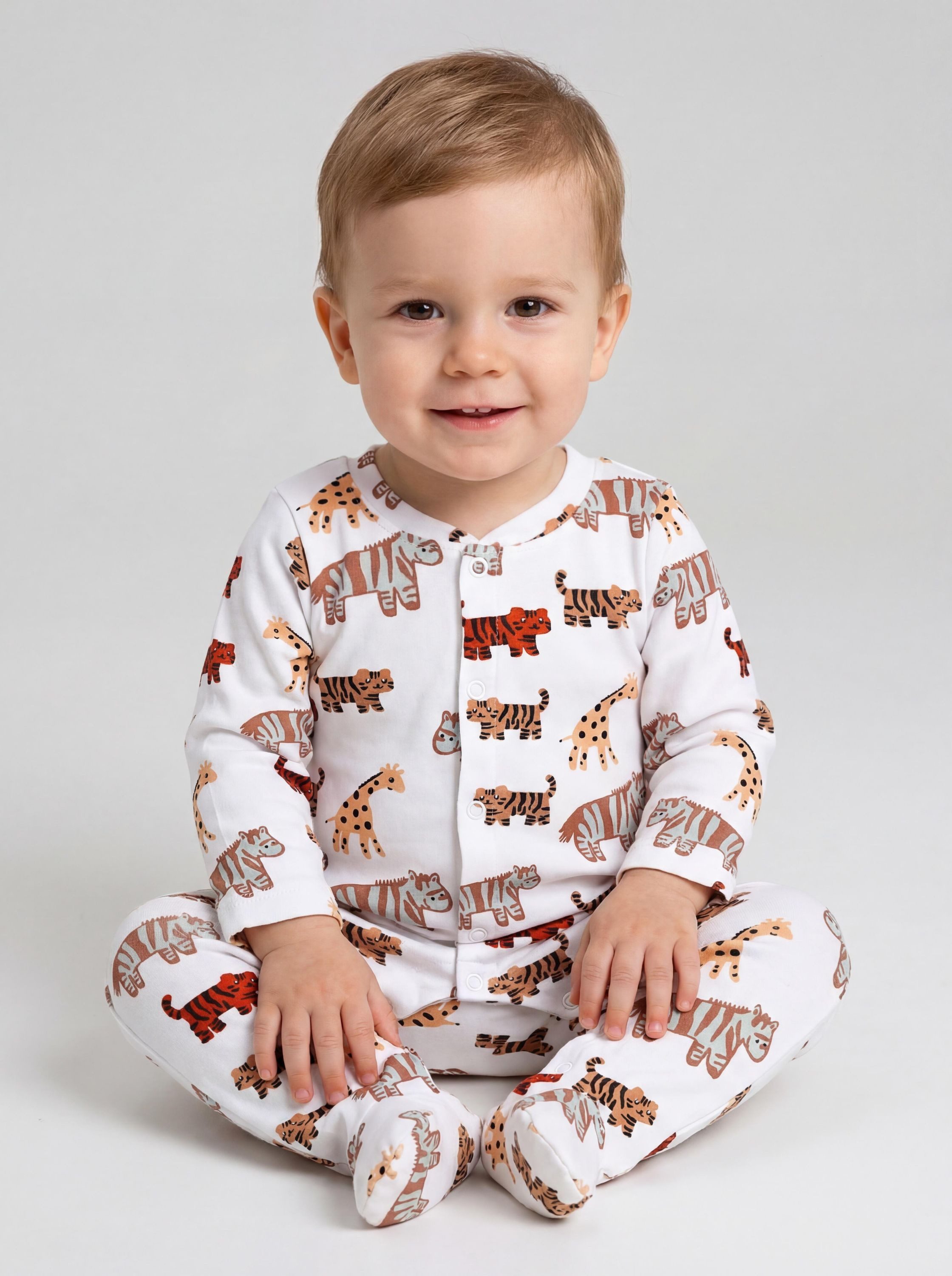 TupTam Strampler TupTam Baby Jungen Schlafstrampler mit Fuß 3er Pack