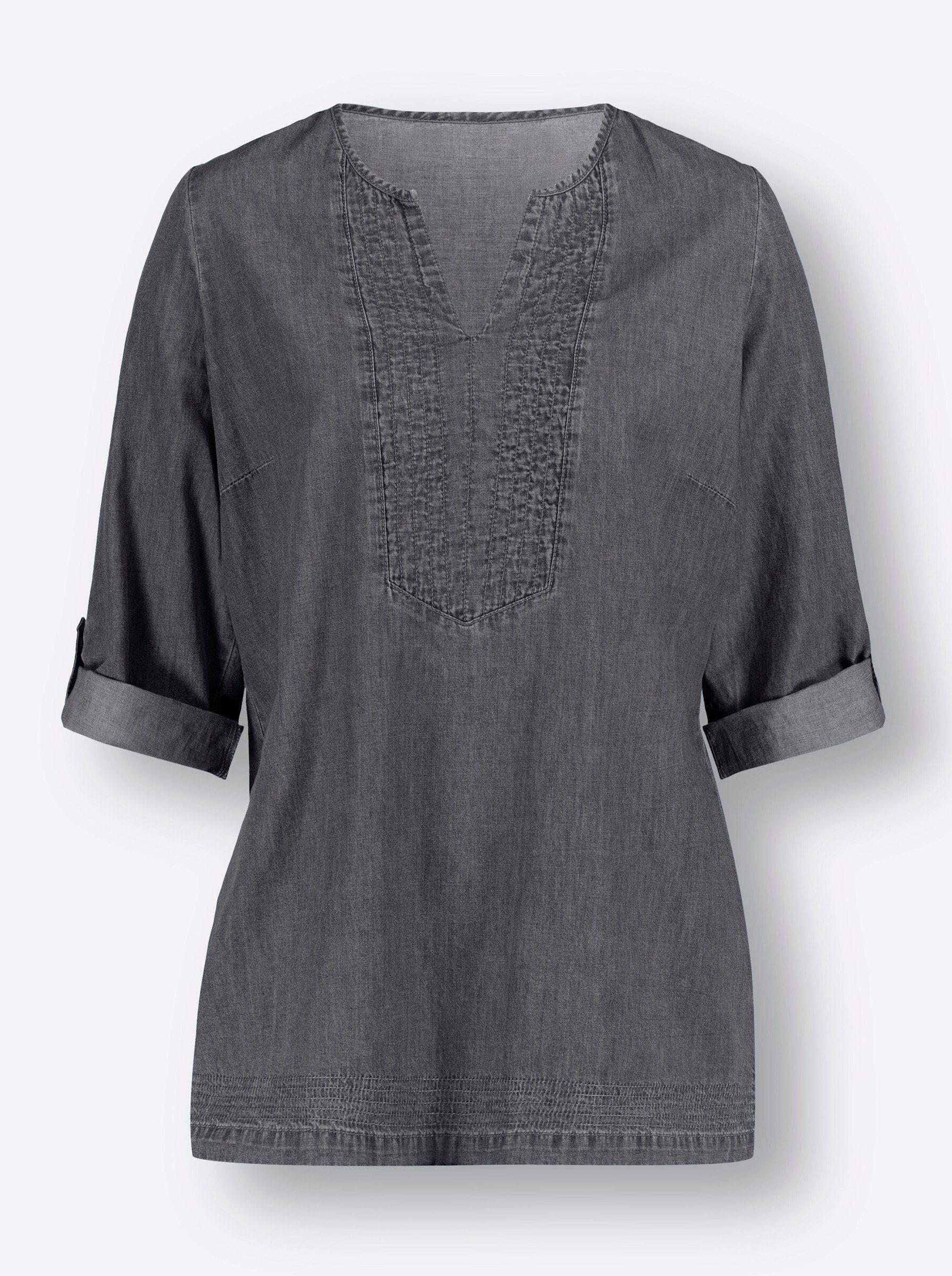 grau-denim WITT Klassische Bluse WEIDEN