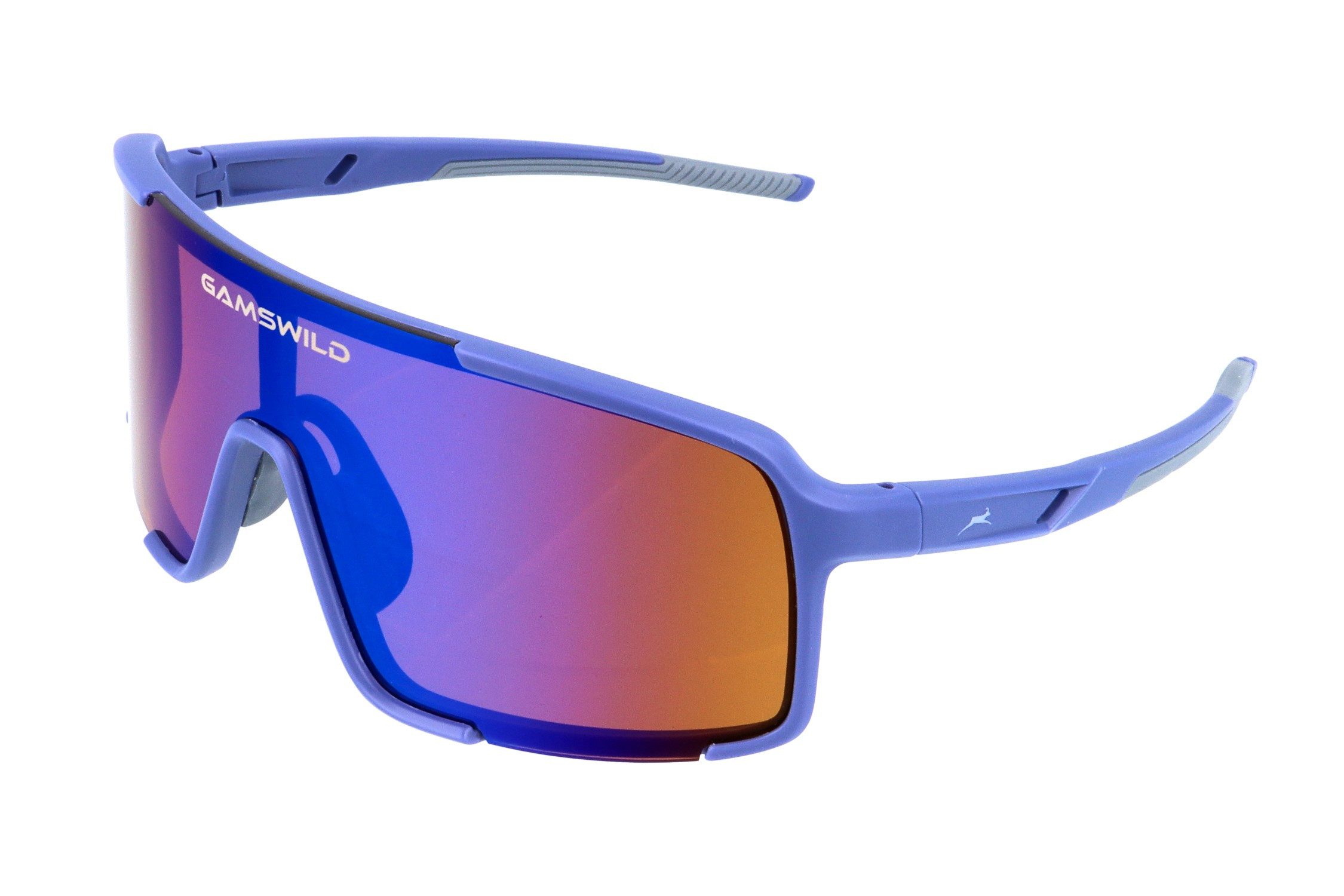 Gamswild Sportbrille UV400 Sonnenbrille Skibrille Fahrradbrille extra große Scheibe Damen, Herren Modell WS7440 in grün, blau, transparent
