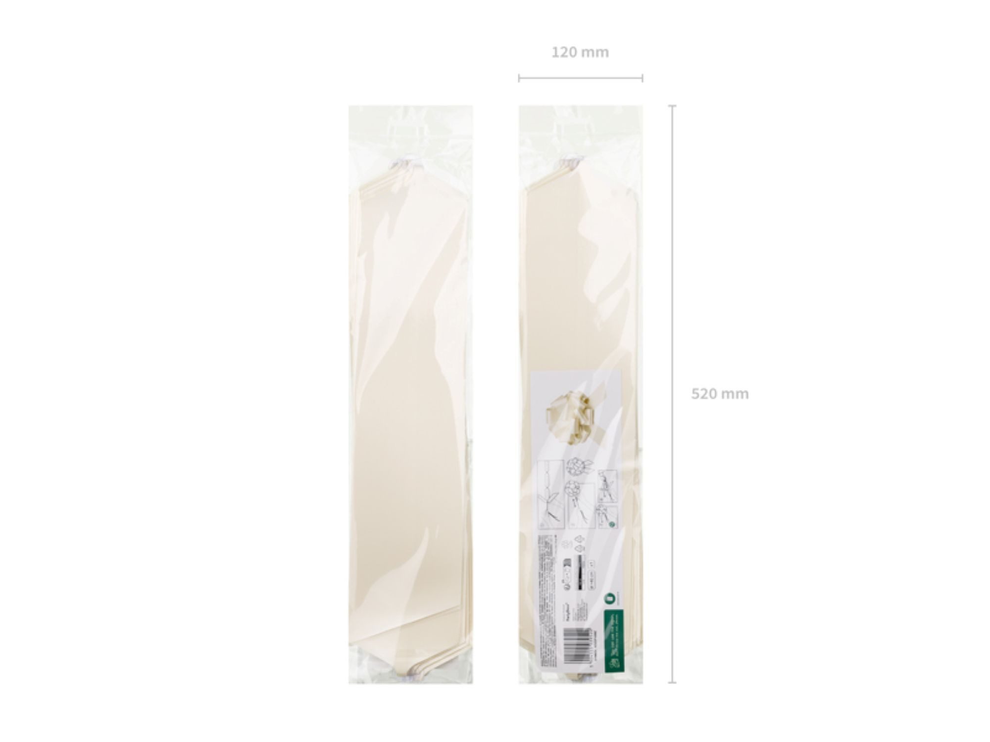 partydeco Hängedekoration Dekoschleife ø 40 cm, Off-White