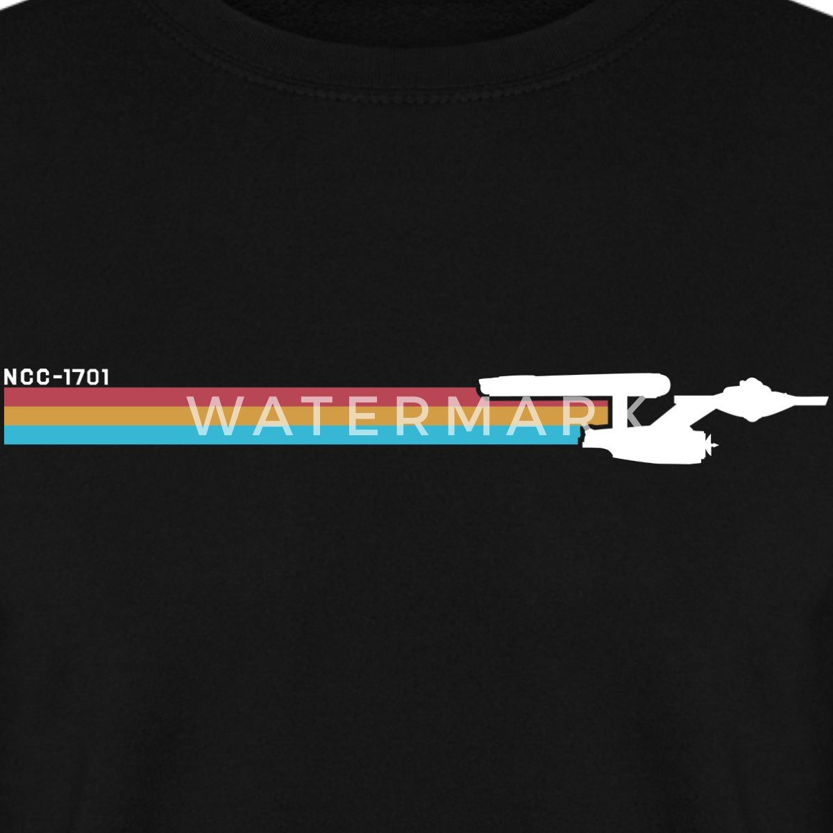 Spreadshirt Sweatshirt Star Trek The Original Series NCC-1701 Regenbogen Unisex Pullover (1-tlg)