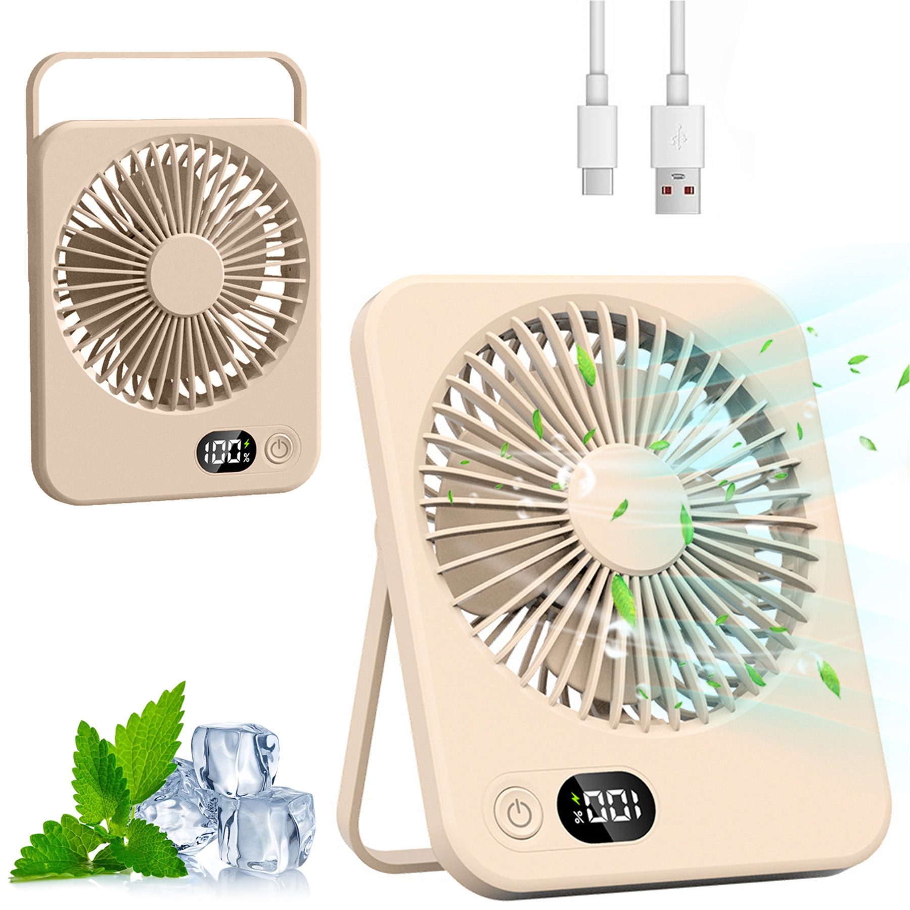 Senmudi Mini USB-Ventilator Klein Tischventilator USB günstig online kaufen