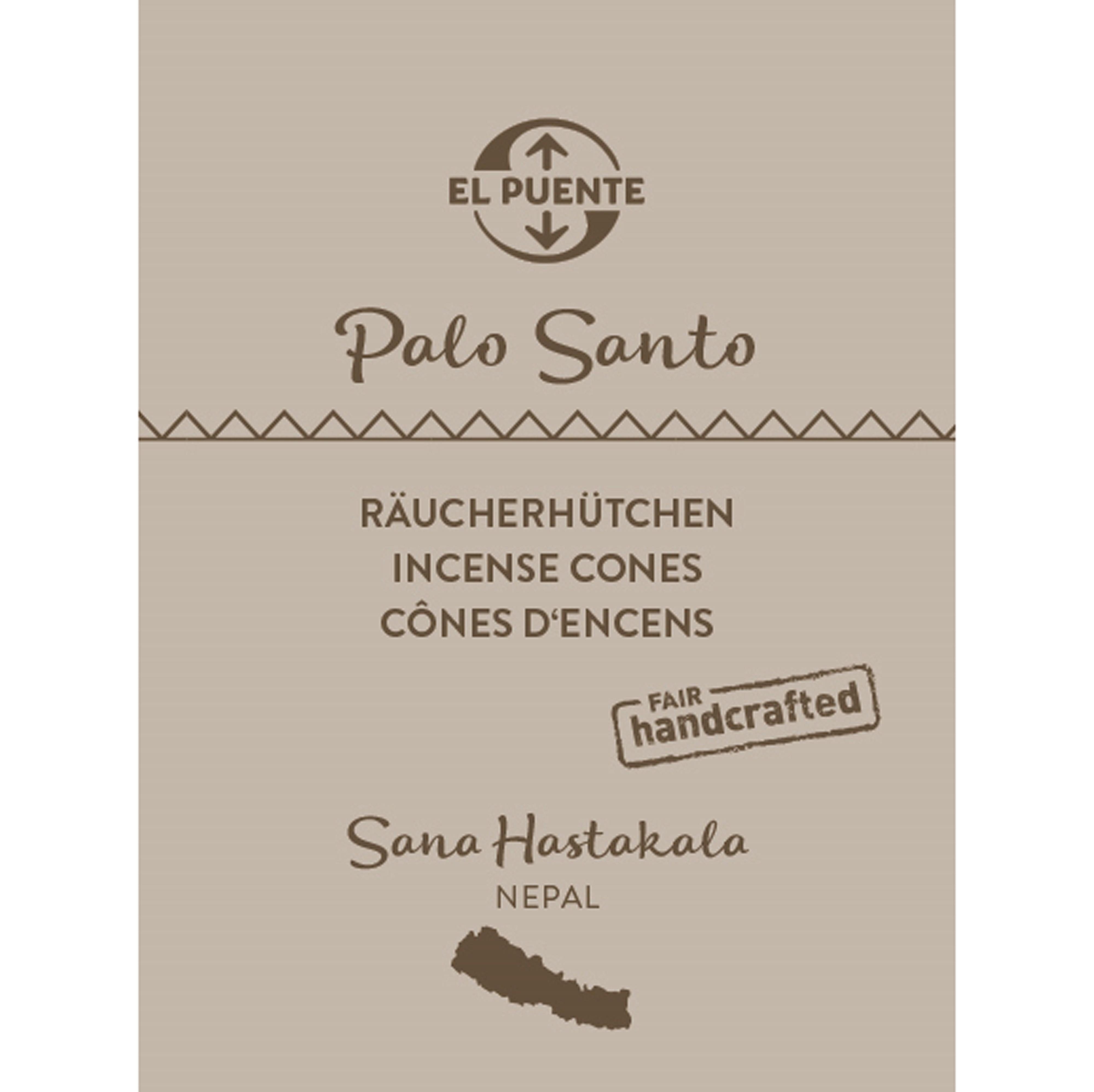 El Puente Räucherkegel Räucherhütchen "Palo Santo", Handmade (12), Fair Trade