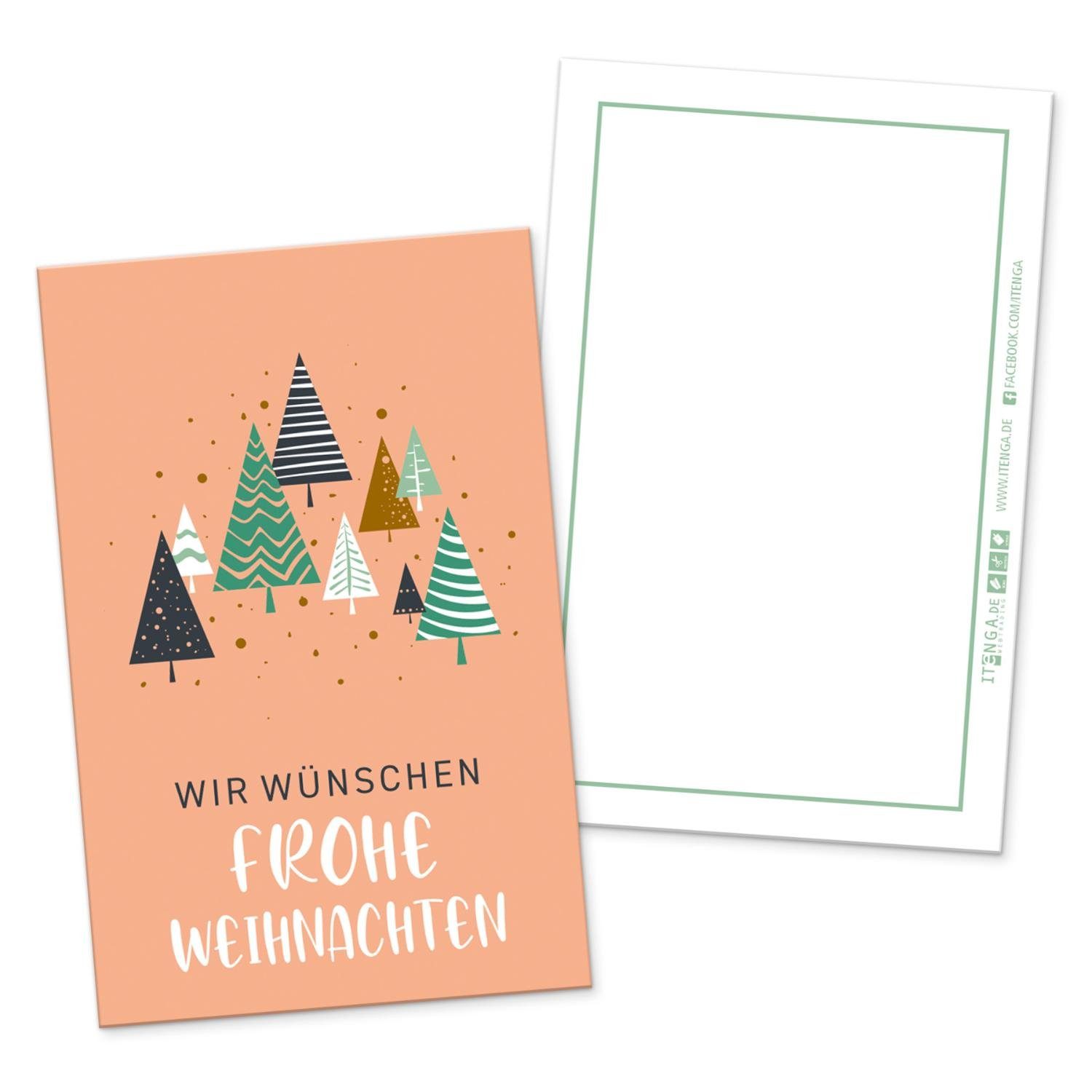 Grußkarten itenga x i Weihnachten Weihnachtsdeko Geschenkekarten itenga 24 Frohe pastell
