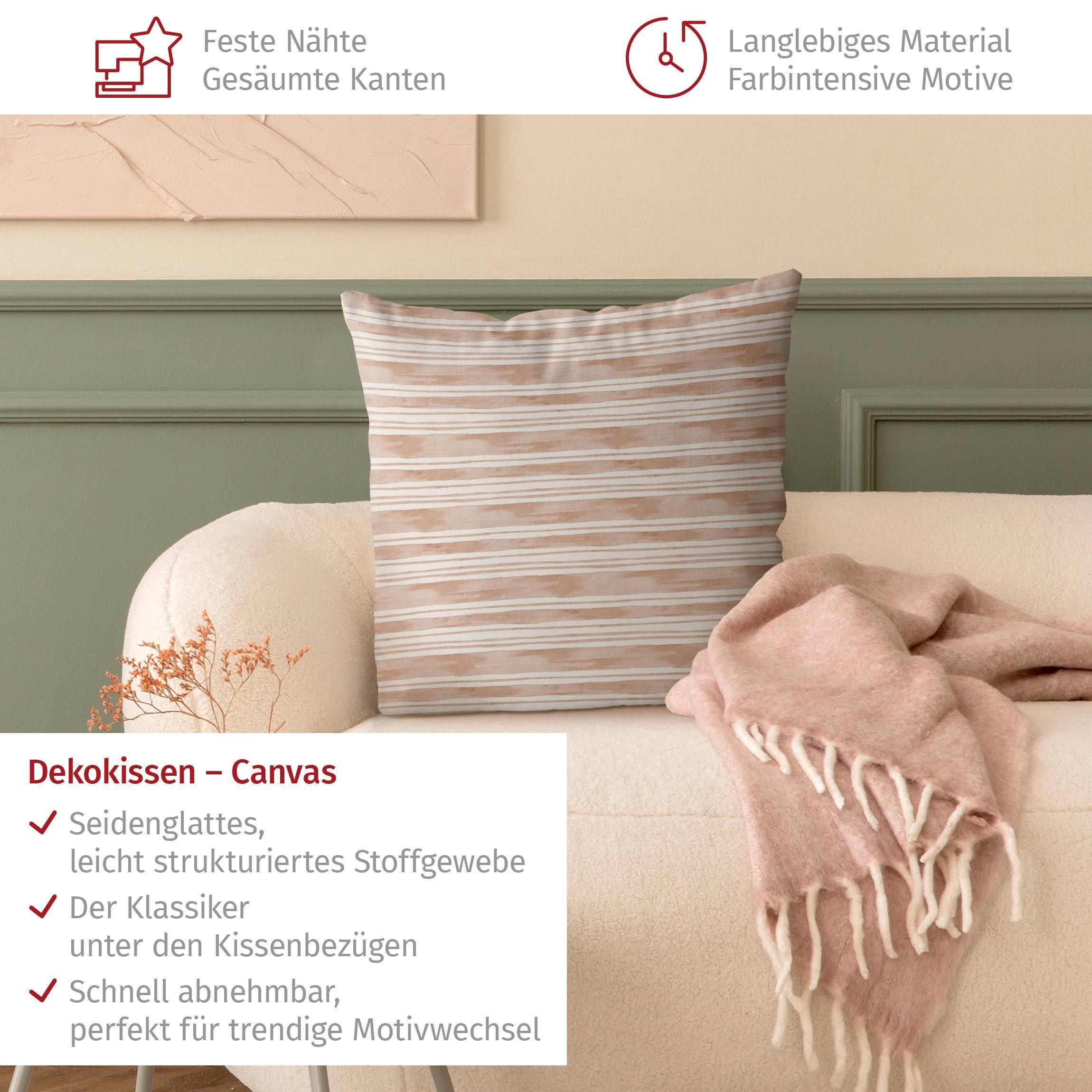Bilderdepot24 Dekokissen drinnen Kissenhülle/ Sofakissen/ Zierkissen braun Muster, Bezug Aquarell mit / ohne Füllung Zierkissen Outdoor Sofa Bett