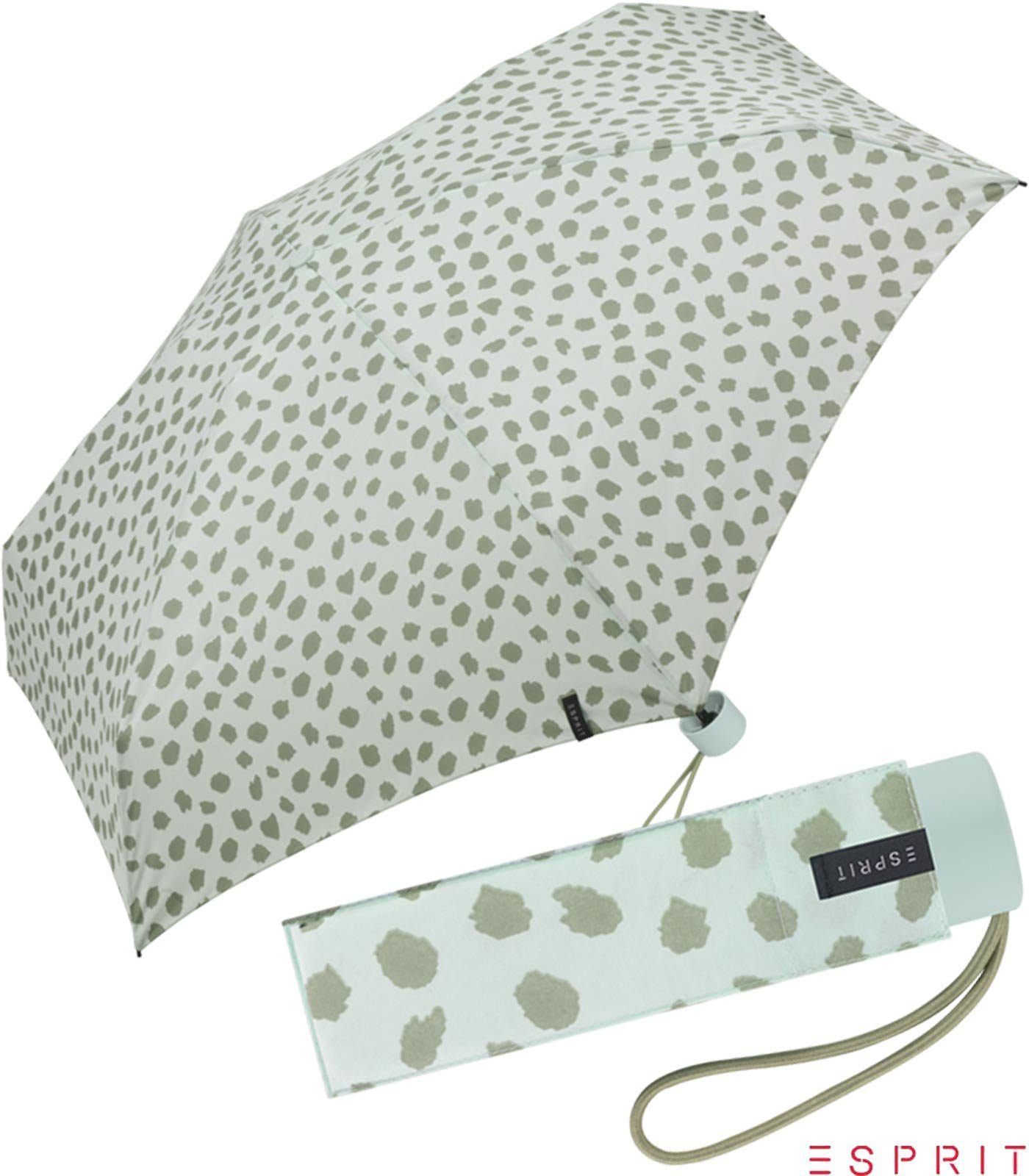 Esprit Taschenregenschirm Damen Super Mini Regenschirm Petito Petal Rain, winzig grau