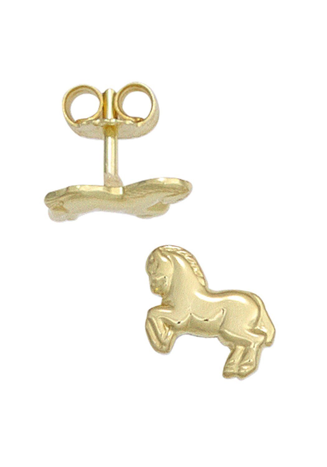 JOBO Pferd, Kinder-Ohrringe Ohrstecker Paar 333 Gold