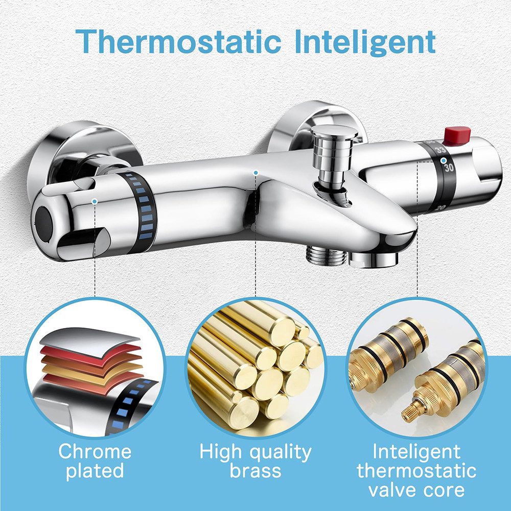 FOUORTUNATE-BEE Brausethermostat Badewannenarmatur mit Thermostat Duscharma günstig online kaufen