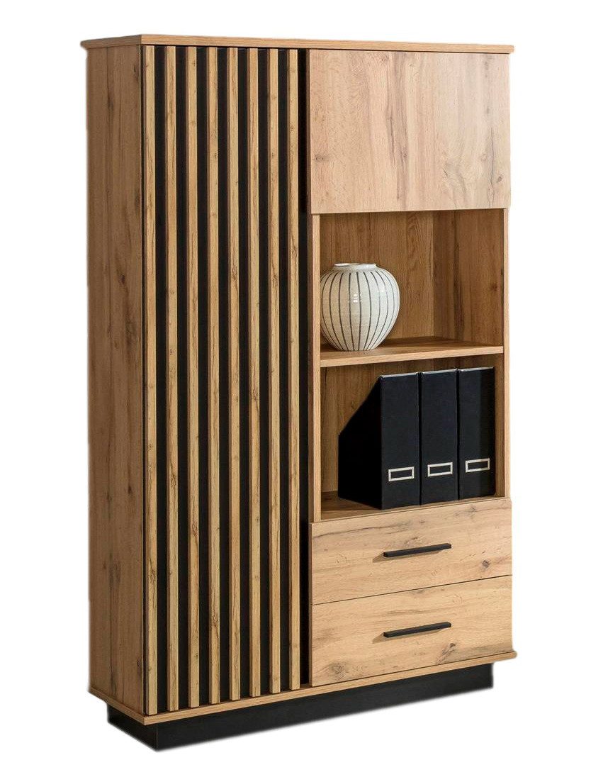 Compleo Hochkommode 2 Türen und 1 Schublade PUCCI Höhe 162 cm, Modern design